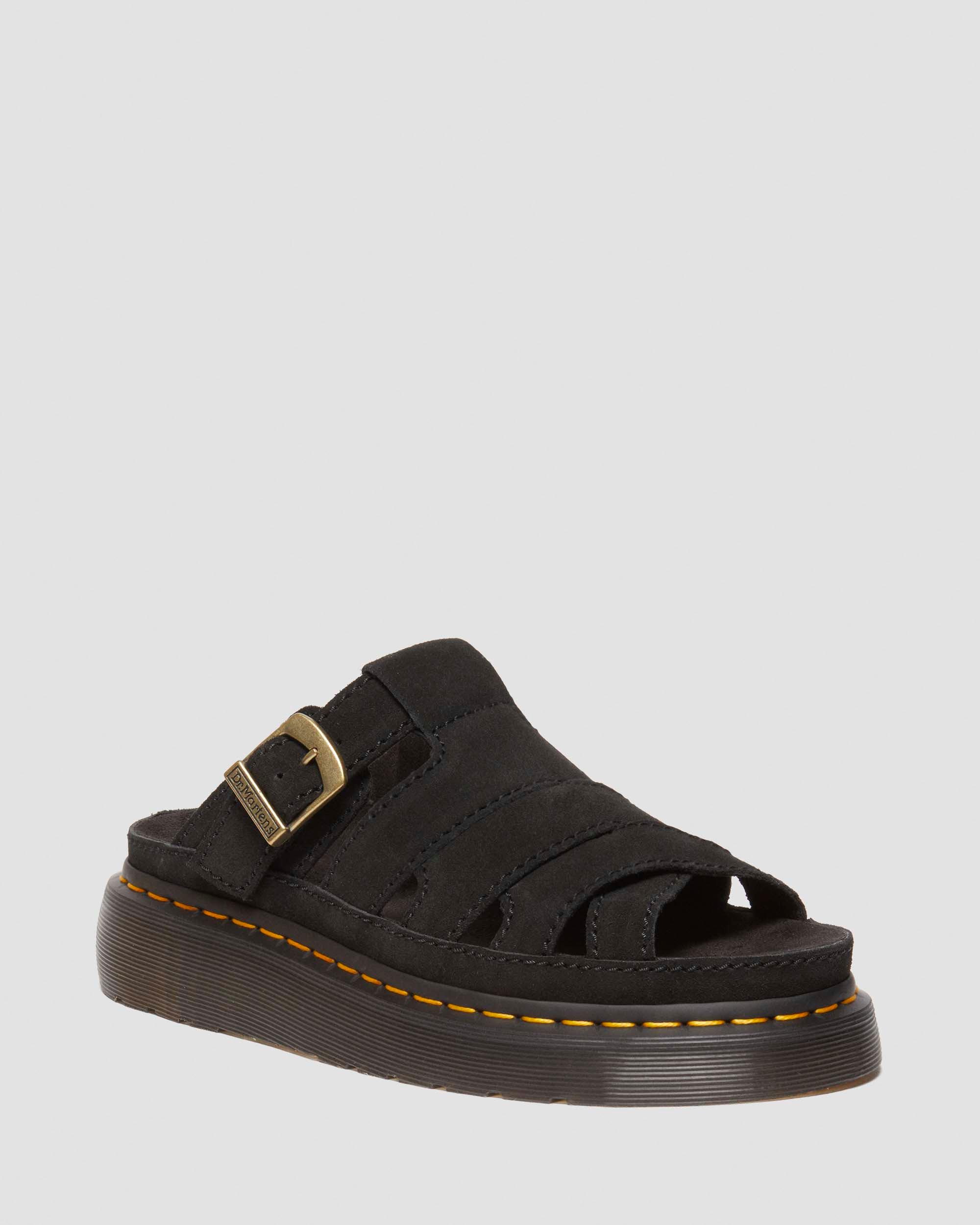 Maxxy Slide Buttersoft leather sandals in Black