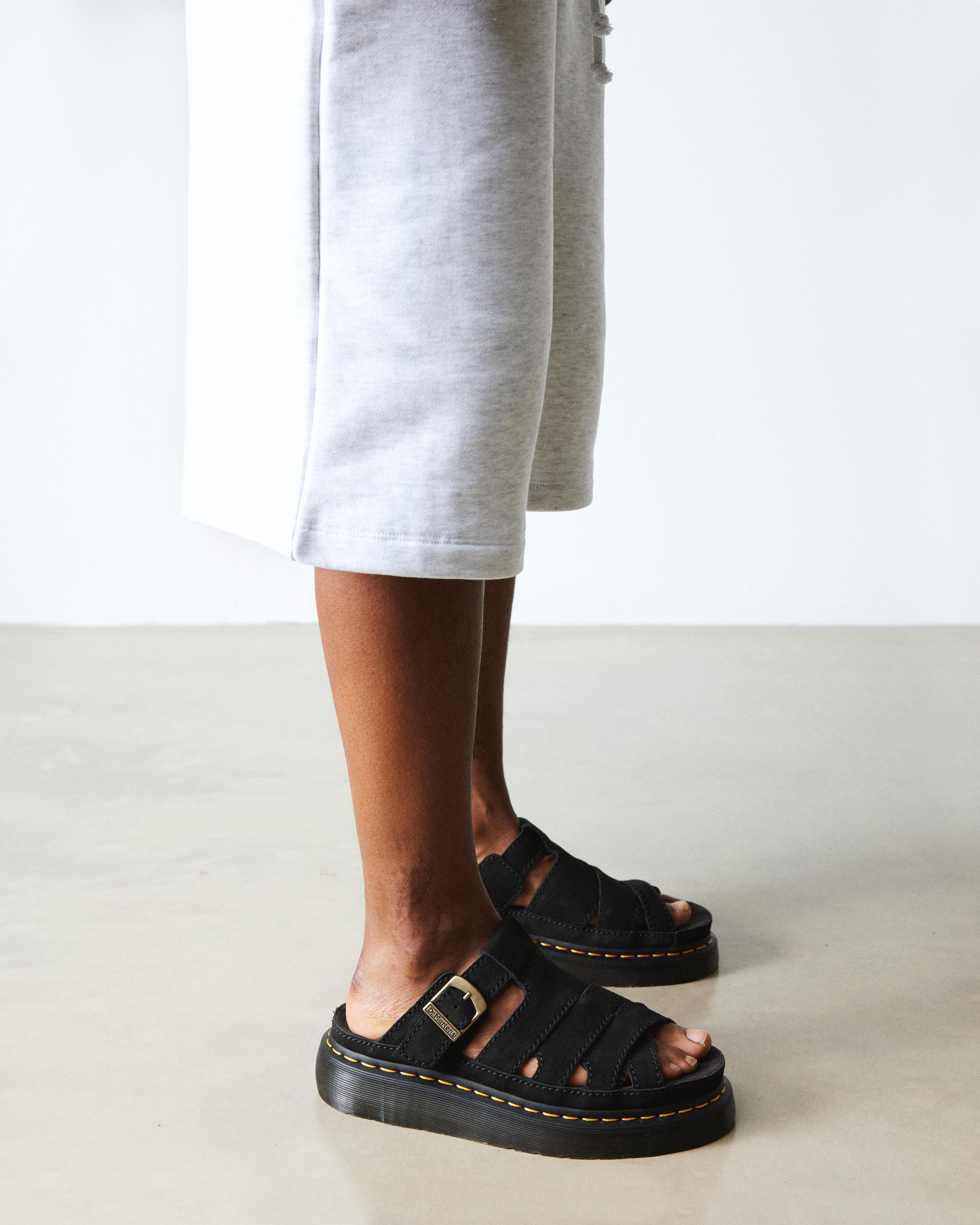 Maxxy Slide Buttersoft leather sandals in Black
