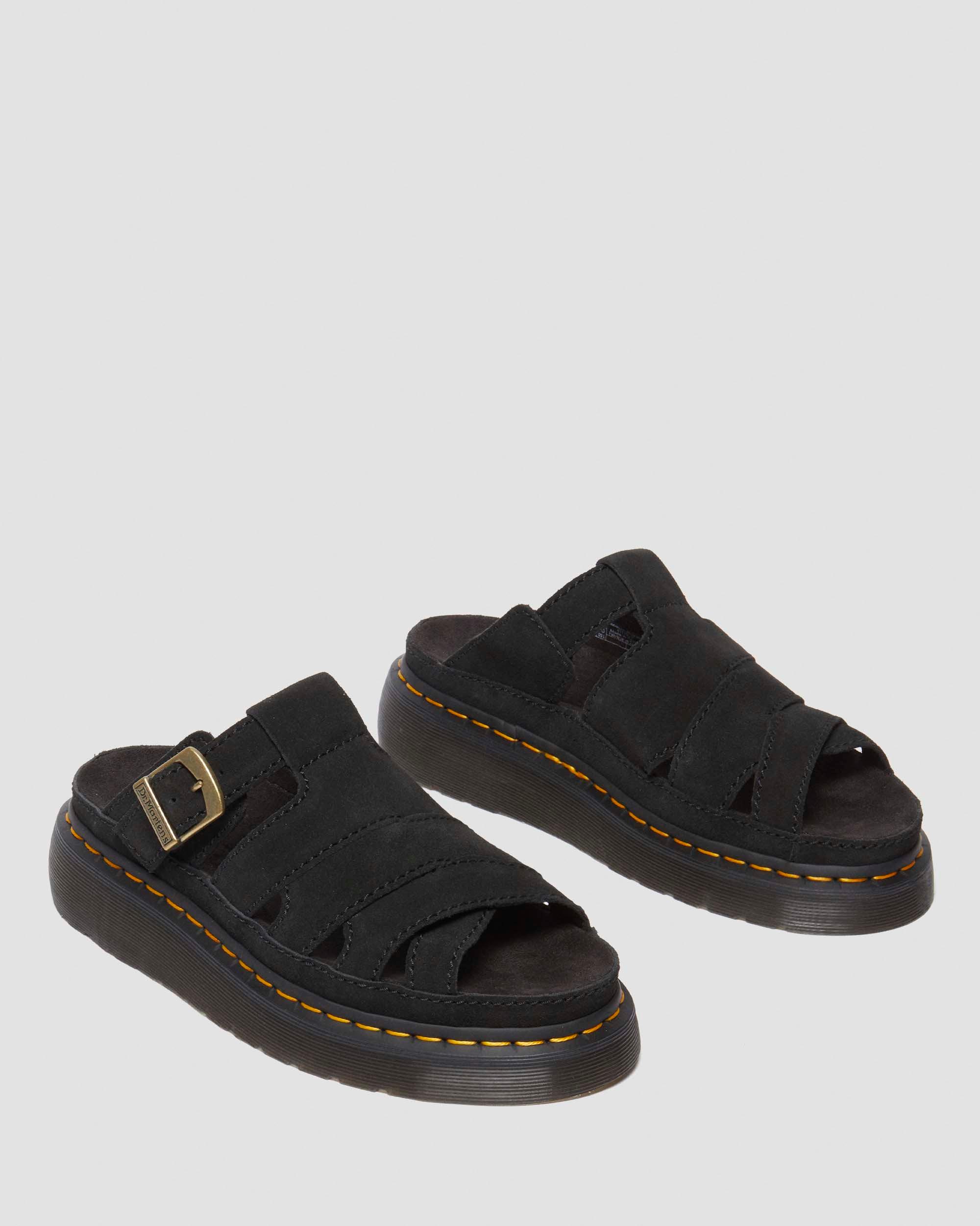 Maxxy Slide Buttersoft leather sandals in Black