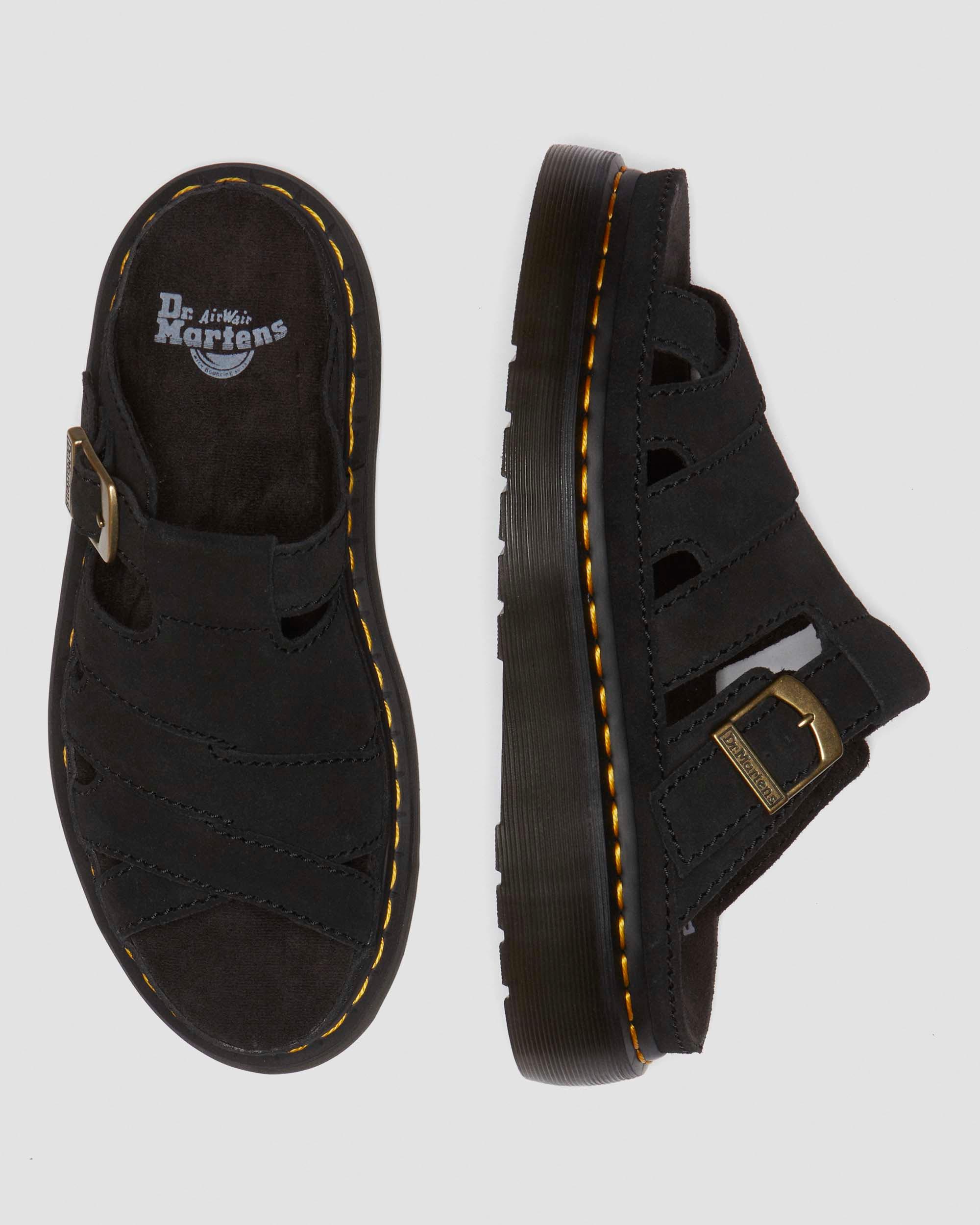 Maxxy Slide Buttersoft leather sandals in Black