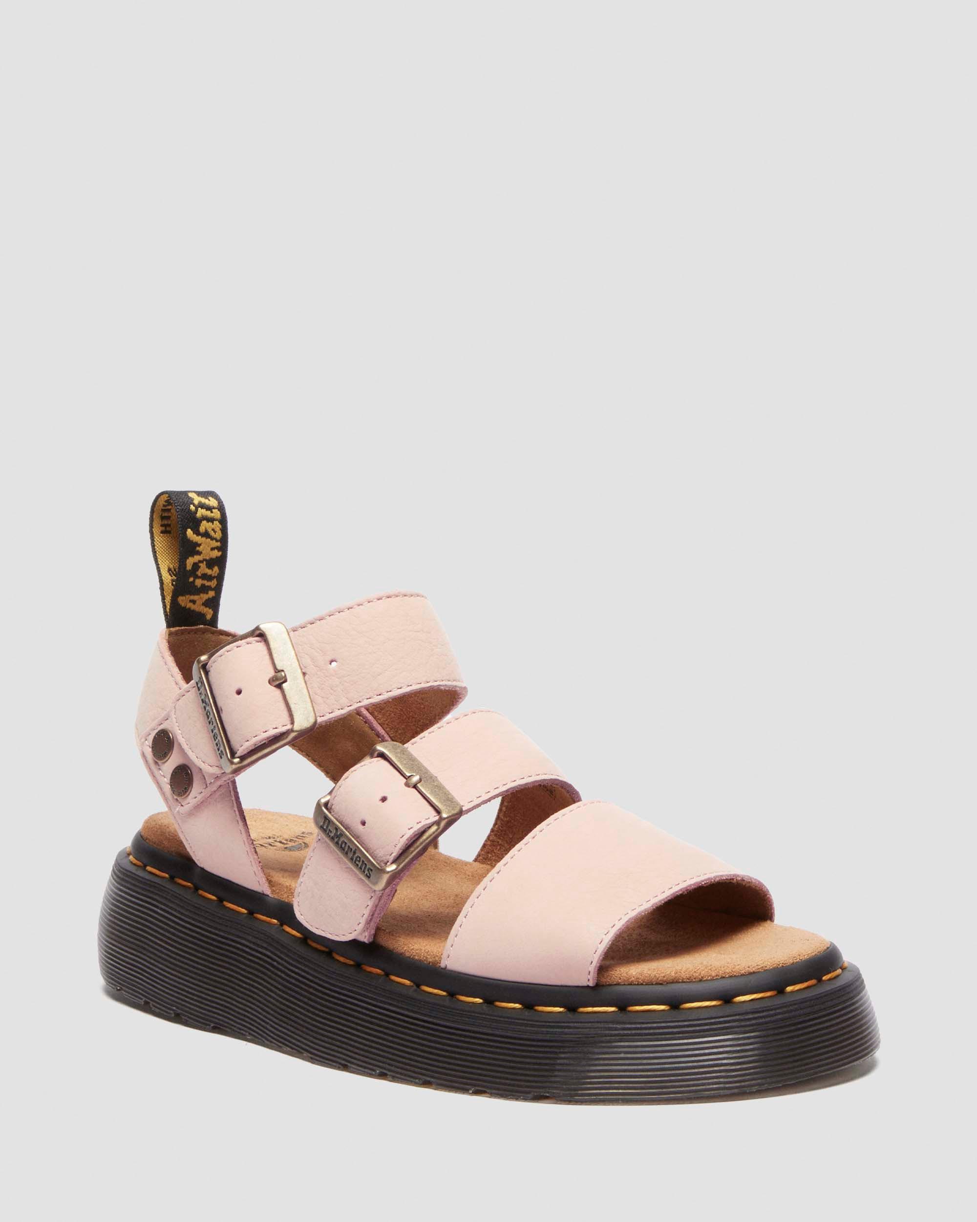Gryphon Quad Nubuck Sandals in Powder Pink