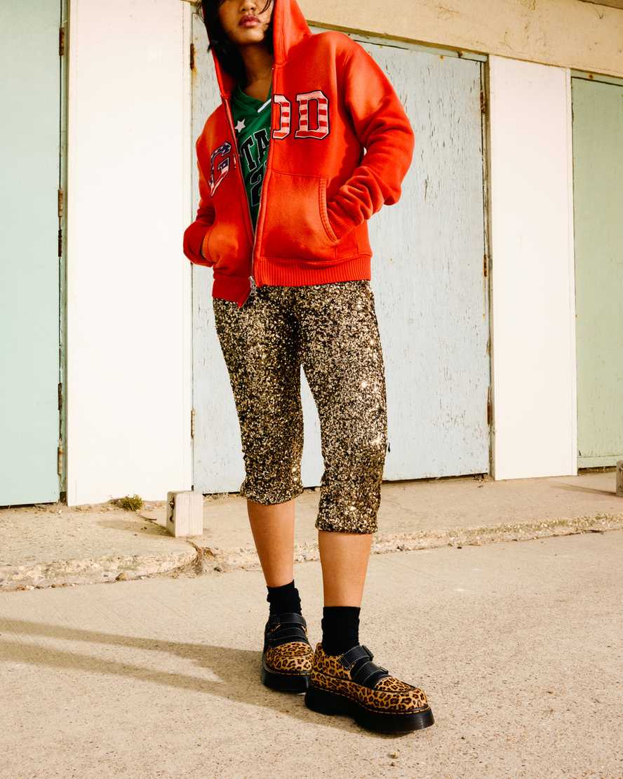 DR. MARTENS' LEDER BUZZ LEOPARD MARY JANE SCHUHE