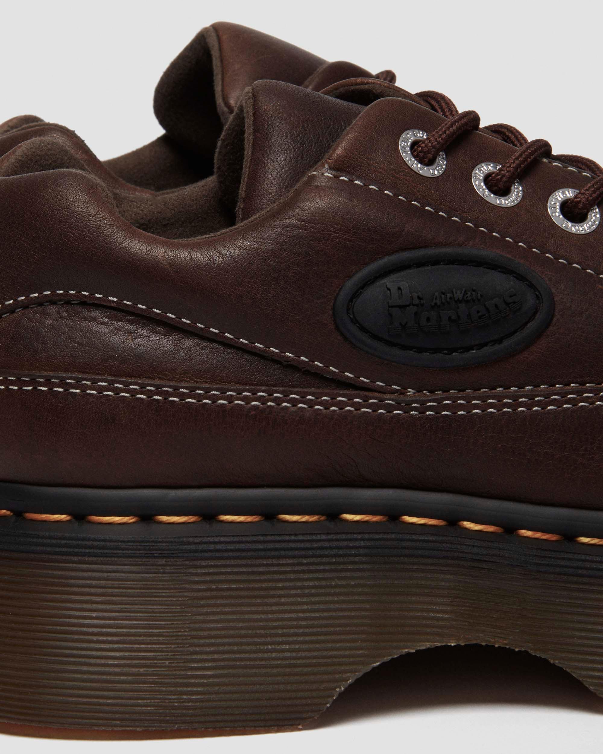 Zapatos Buzz de piel Grizzly con 5 ojales in Marrón oscuro