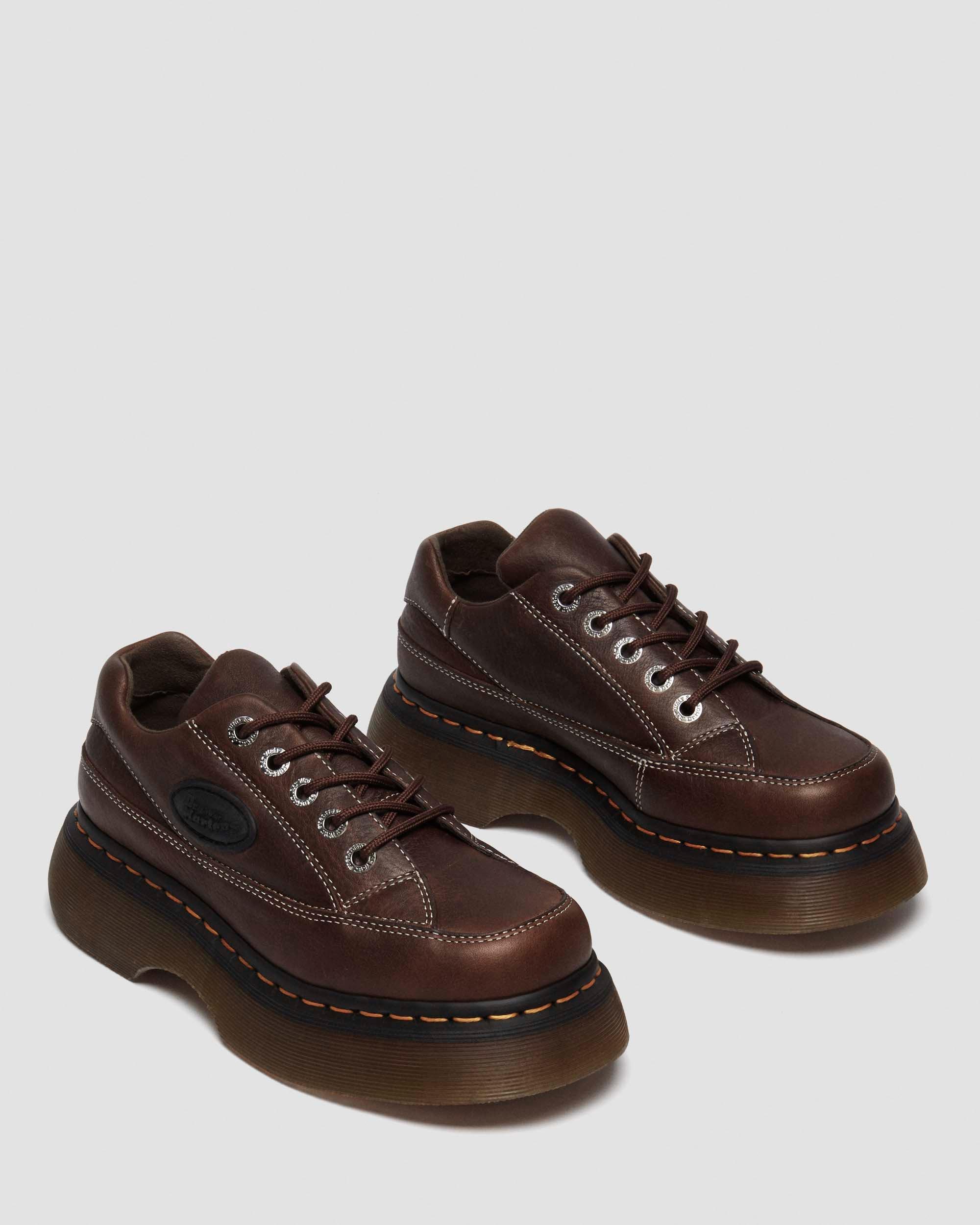 Zapatos Buzz de piel Grizzly con 5 ojales in Marrón oscuro