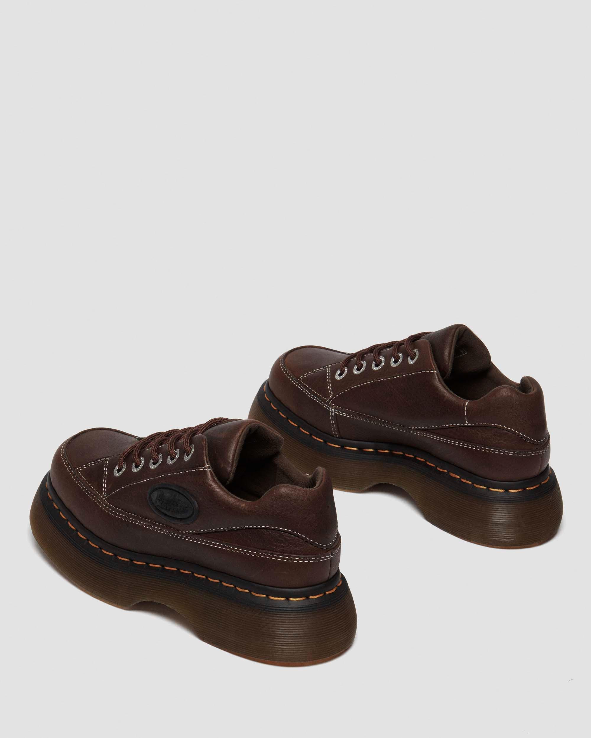 Zapatos Buzz de piel Grizzly con 5 ojales in Marrón oscuro