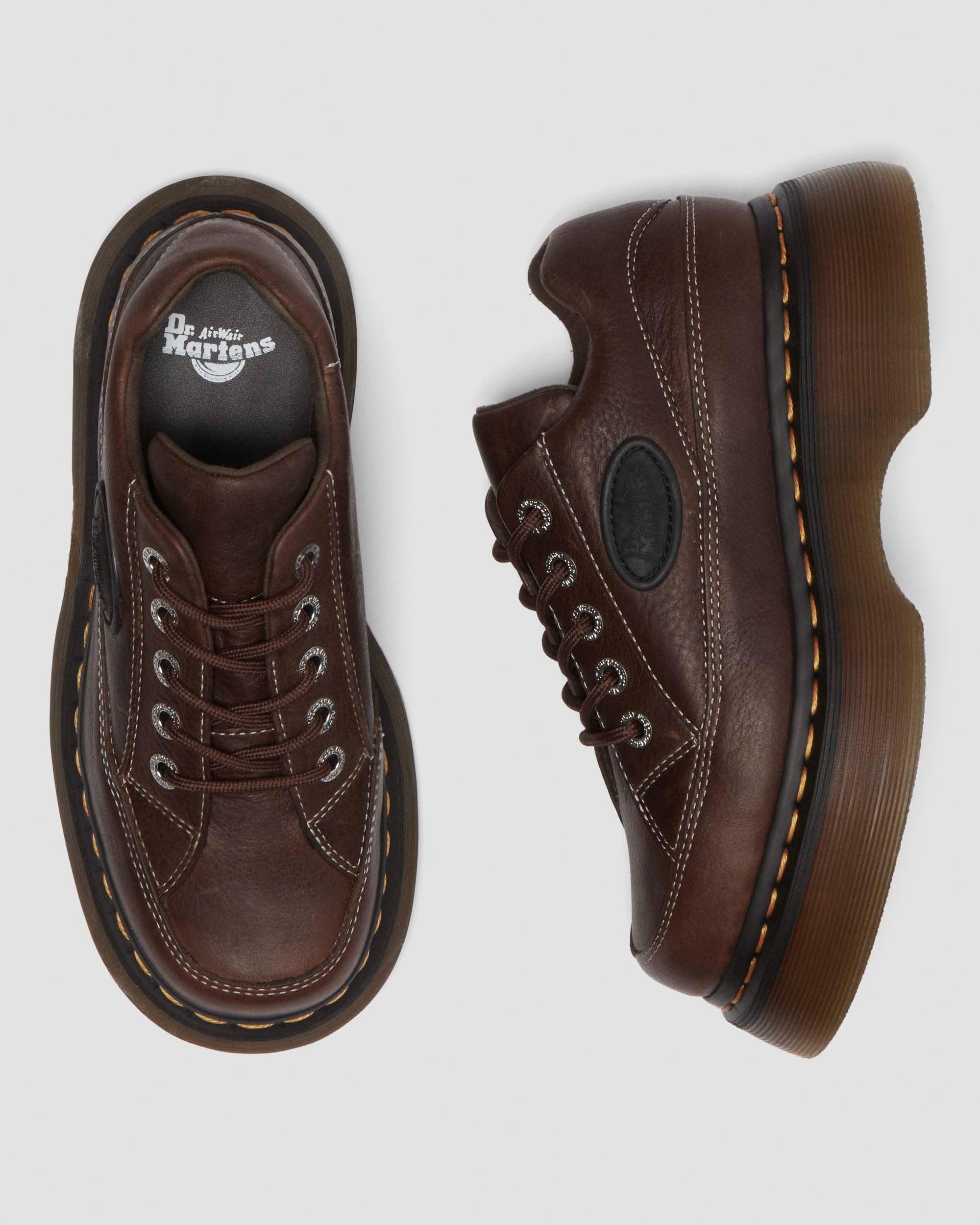 Zapatos Buzz de piel Grizzly con 5 ojales in Marrón oscuro