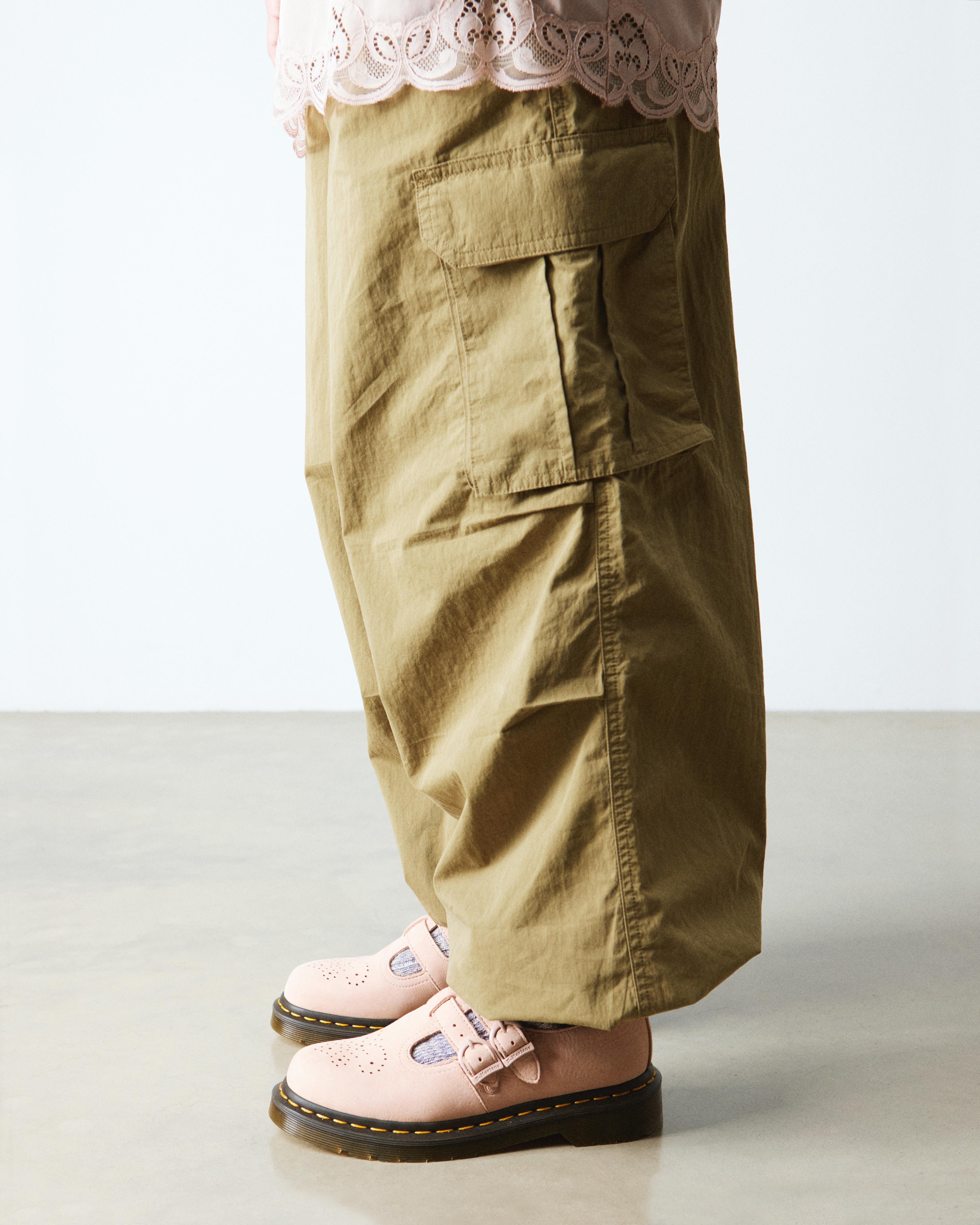 8065 Nubuck Leather Mary Jane Shoes in Powder Pink