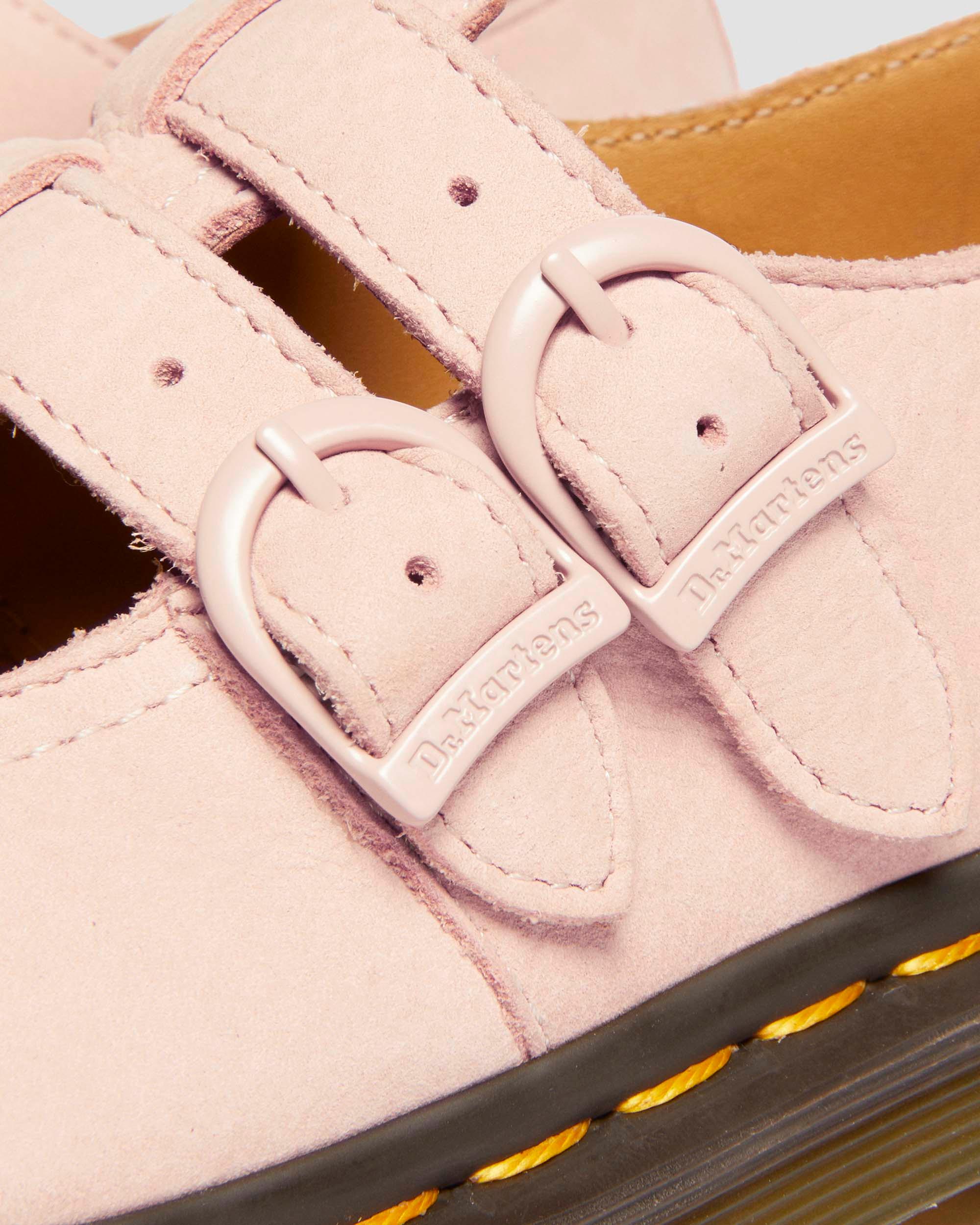 8065 Nubuck leather Mary Jane shoes in POWDER PINK | Dr. Martens™