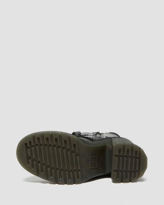 Chesney Tech Strap Eight Eye Heeled Boots in Black | Dr. Martens Chesney Tech Strap Eight Eye Heeled Boots in Black | Dr. Martens