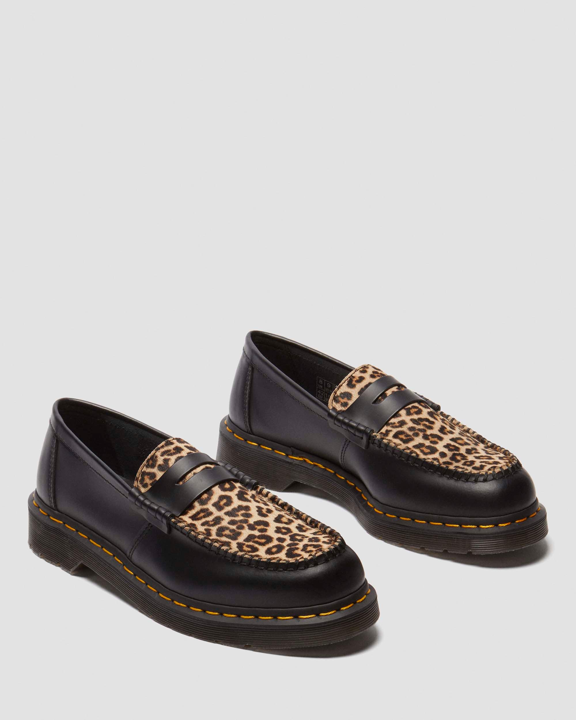 Penton Hair On & Smooth leather loafers in Black+Light Tan