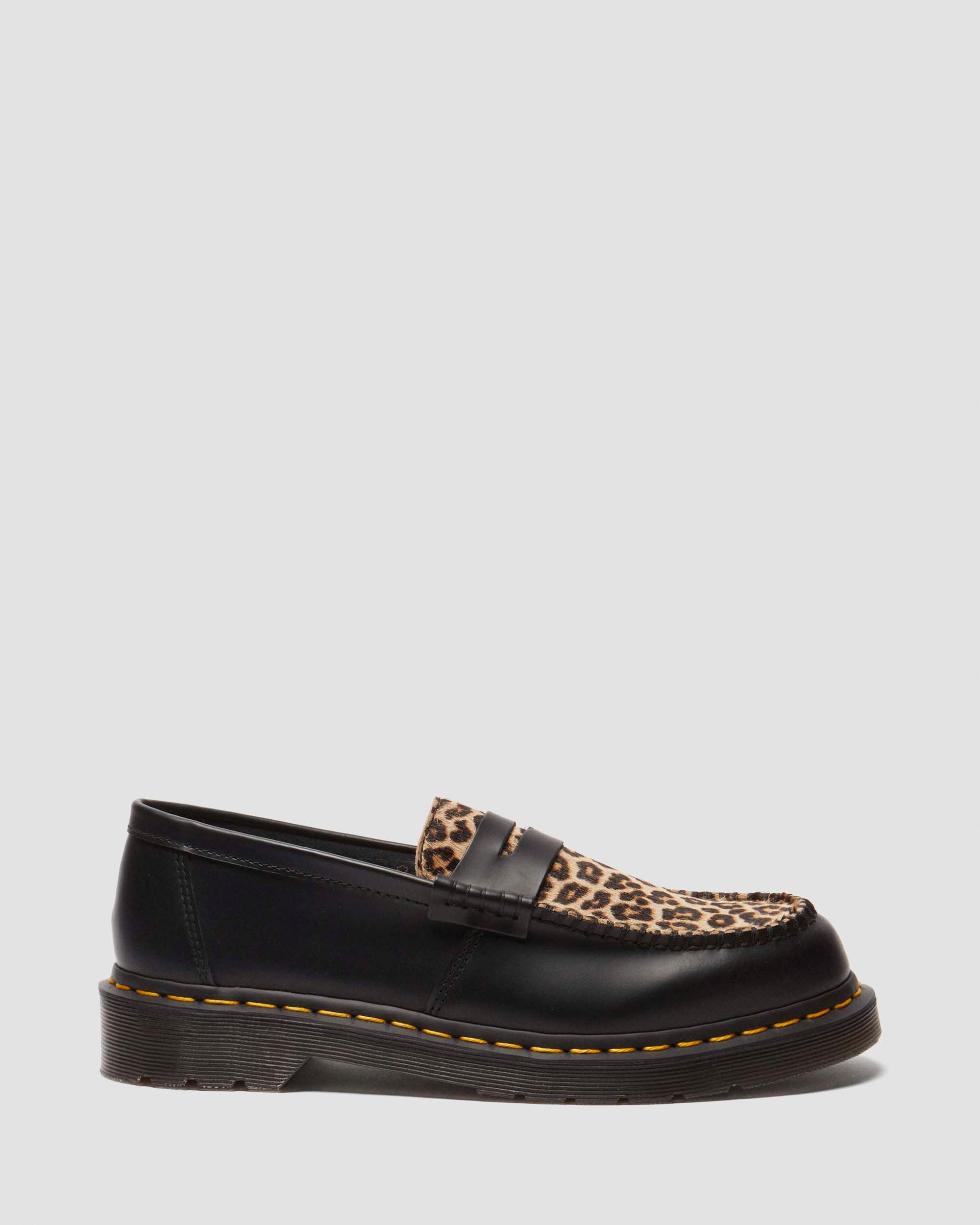 Penton Hair On & Smooth leather loafers in Black+Light Tan