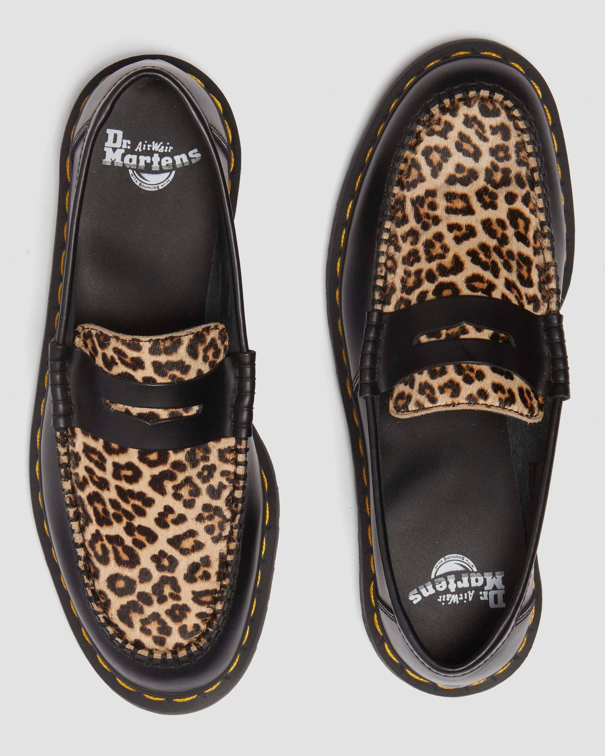 Penton Hair On & Smooth leather loafers in Black+Light Tan