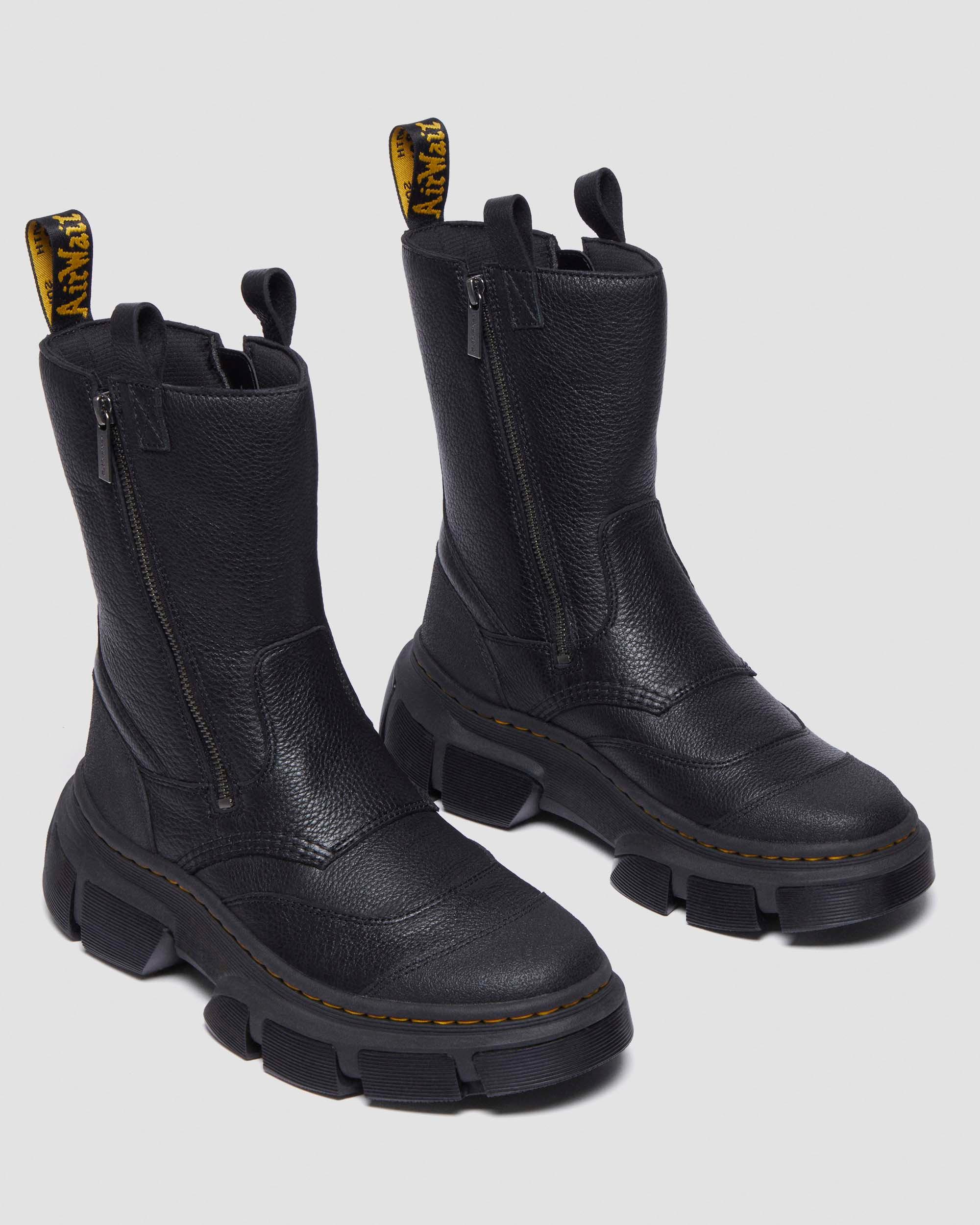 Dr. Martens' Dmxl Leder Biker Stiefel In Black