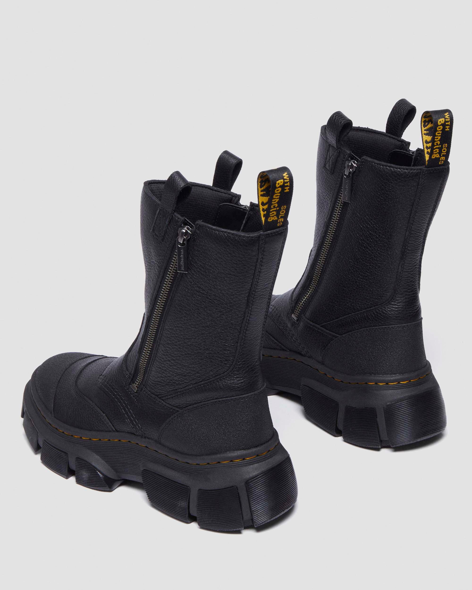 Dr. Martens' Dmxl Leder Biker Stiefel In Black