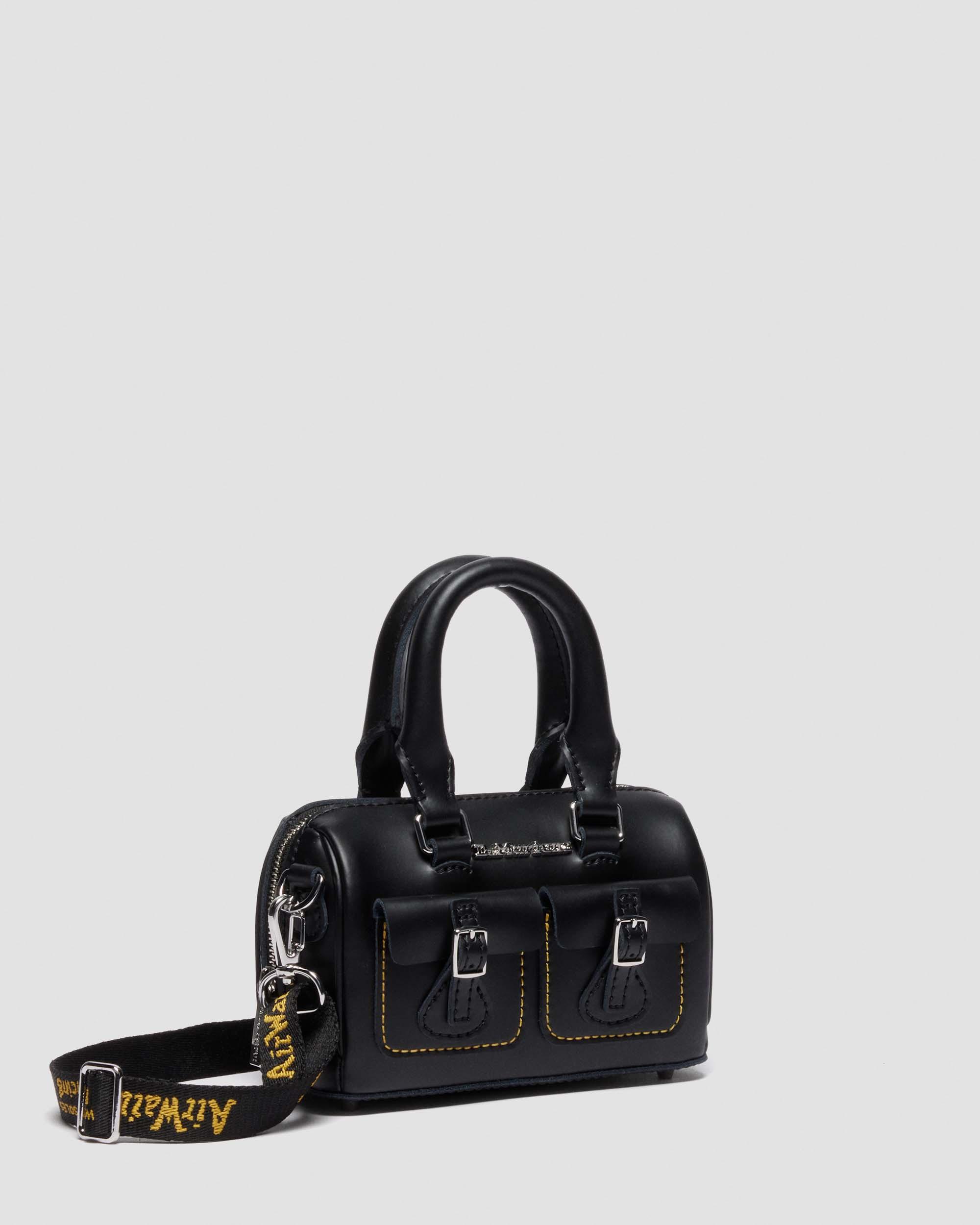 Mini Sac En Cuir À Anse Supérieure in Noir