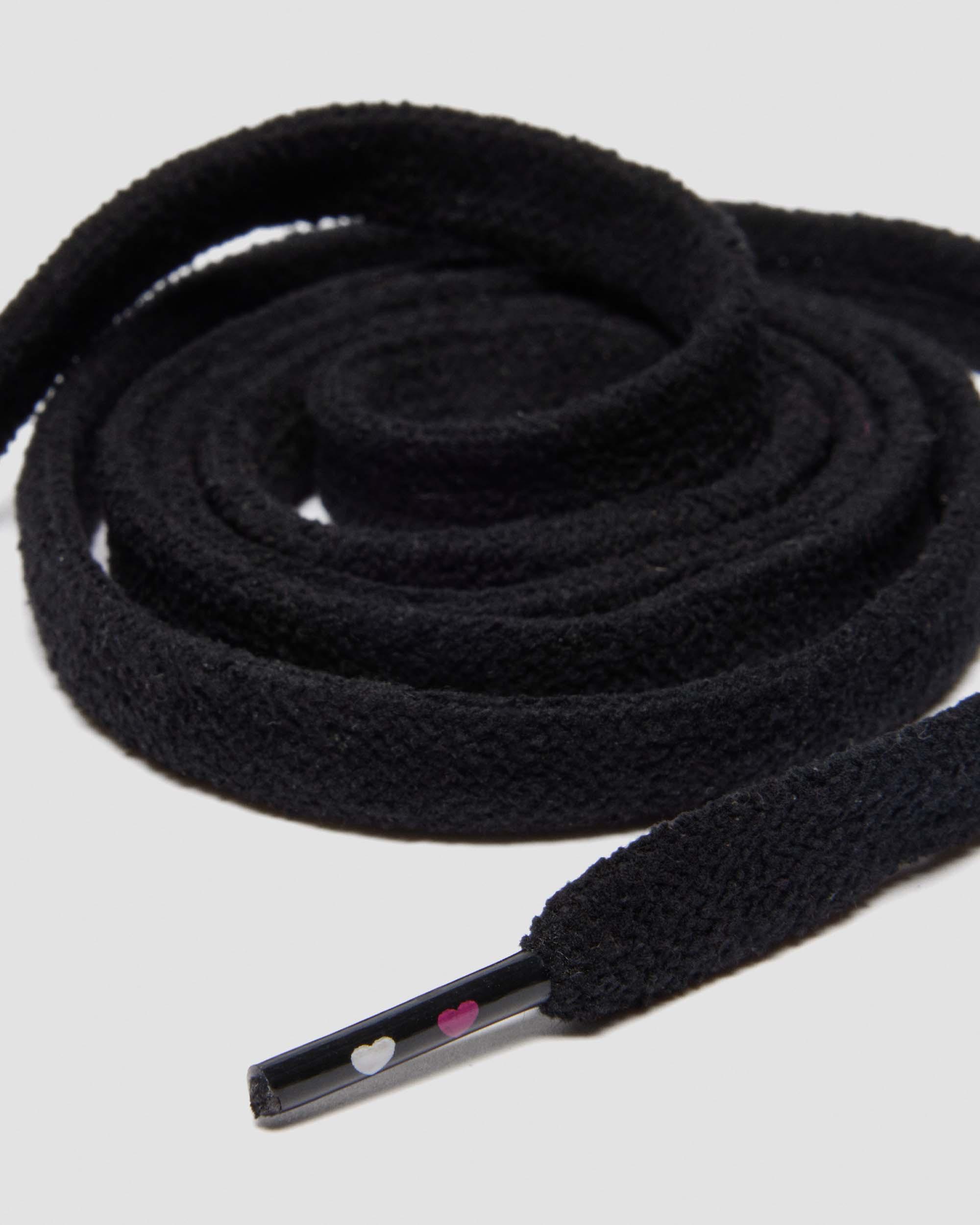 55 Inch Faux Fur Shoe Laces (8-10 Eye) in Black