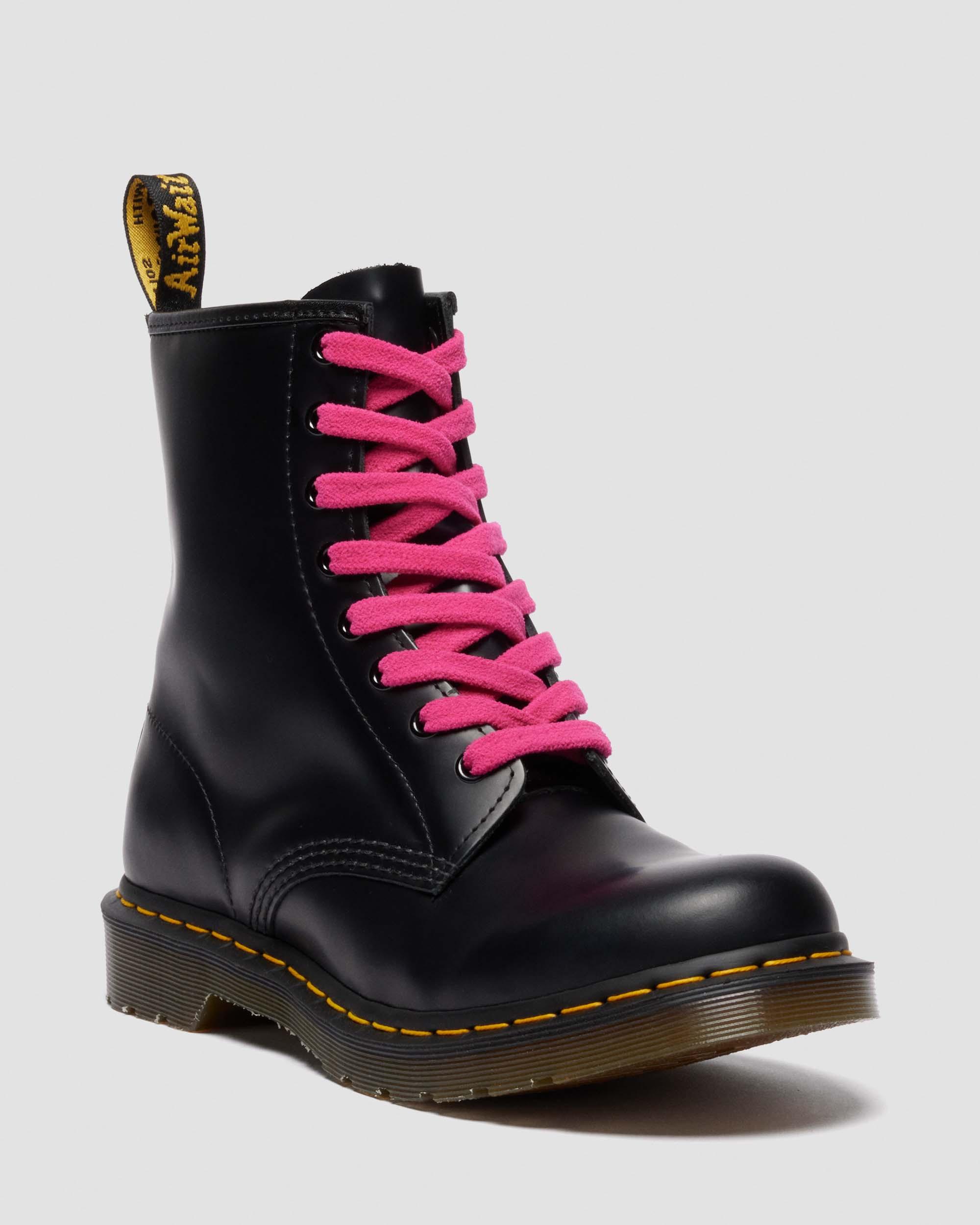 55 Inch Faux Fur Shoe Laces (8-10 Eye) in FUCHSIA PINK | Dr. Martens™
