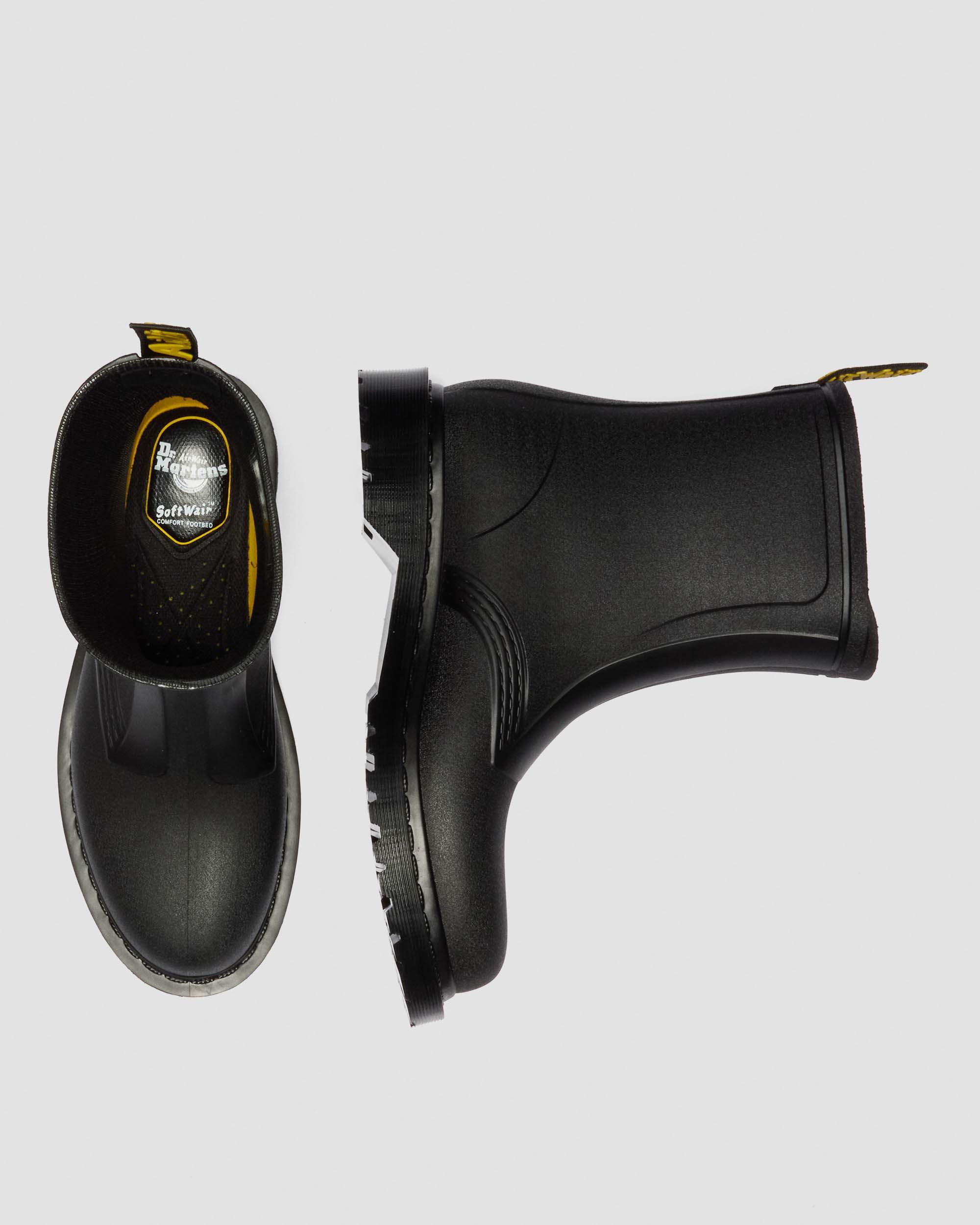 1460 Rain Waterproof Boots in BLACK PVC