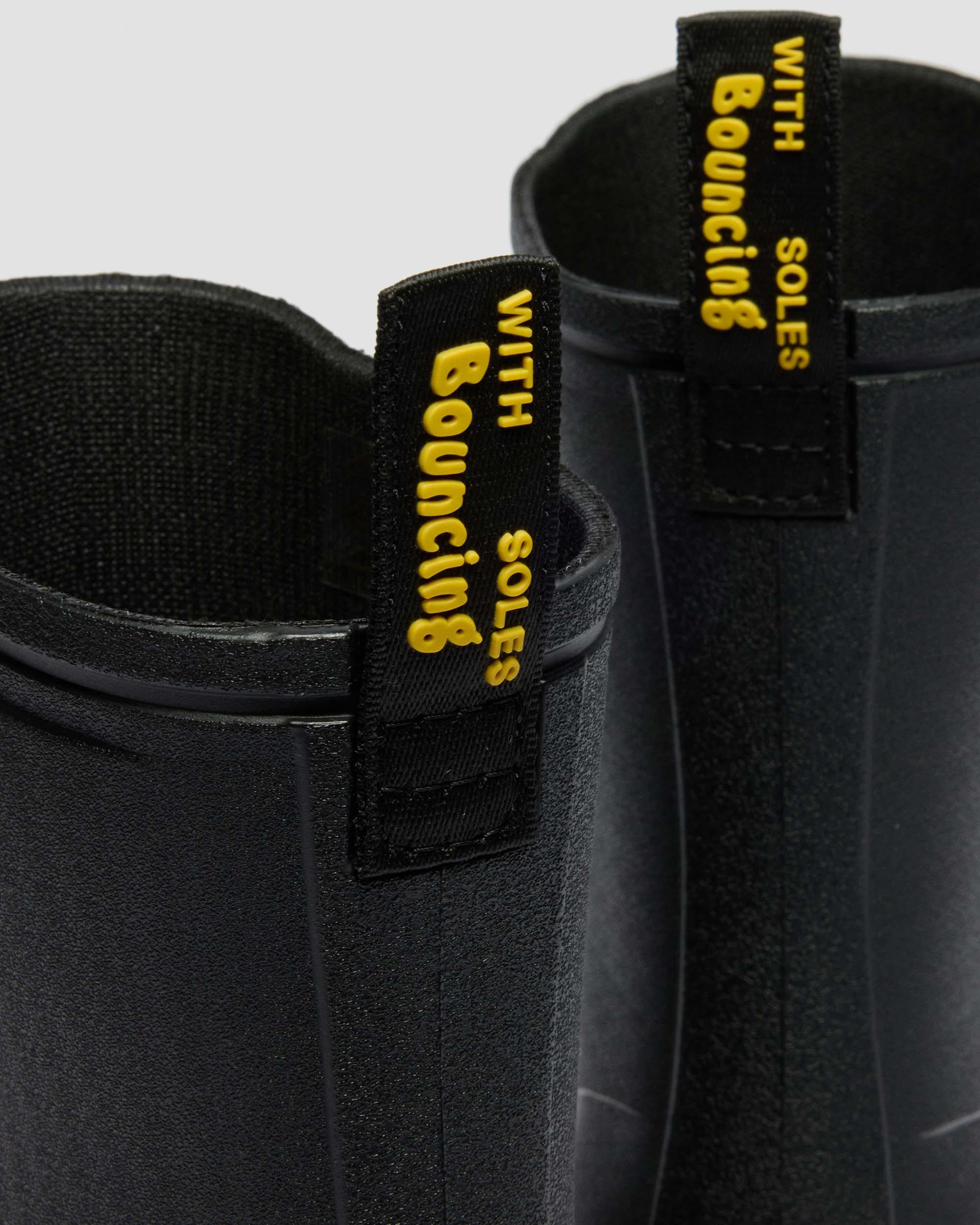 1460 Rain Waterproof Boots in BLACK PVC