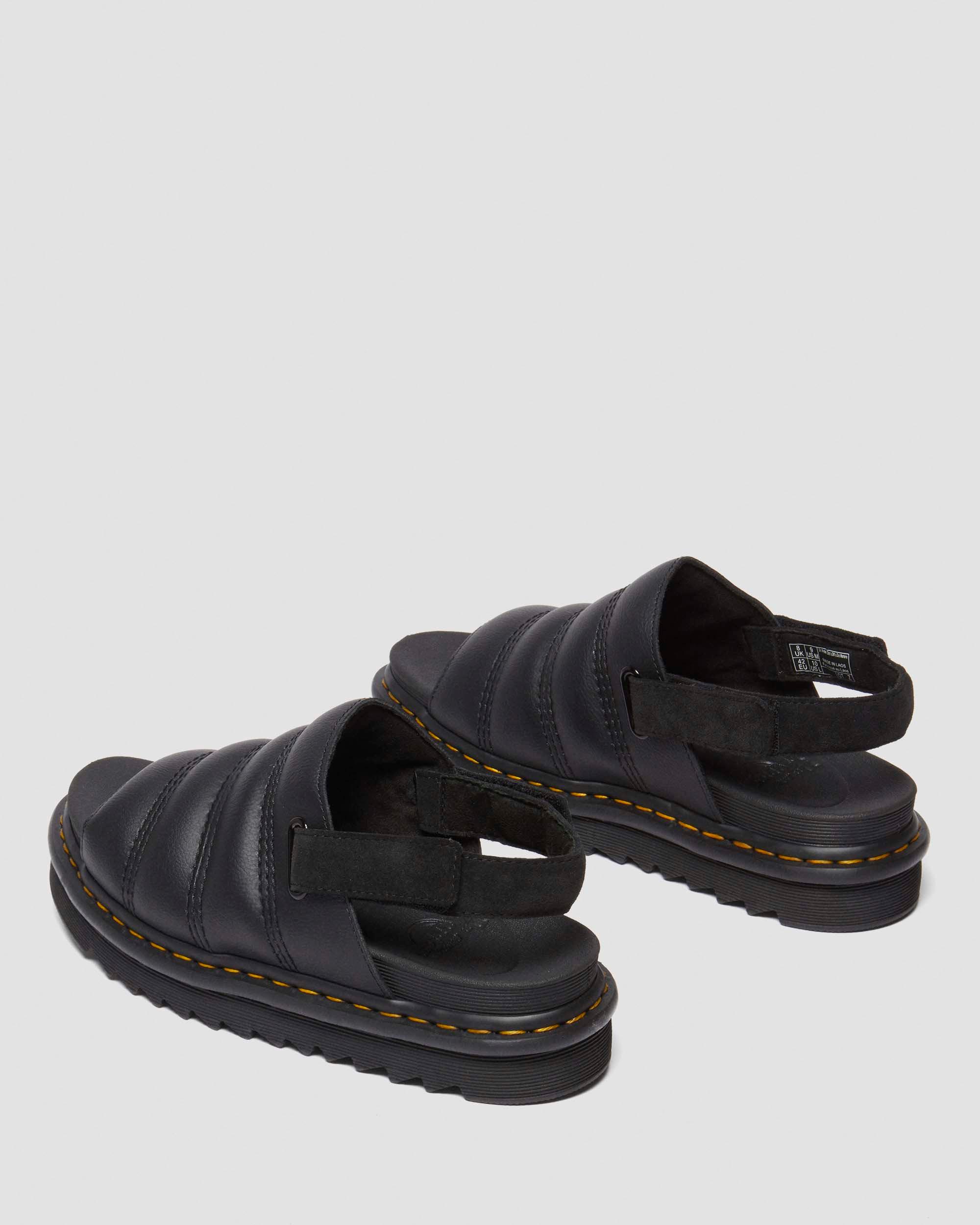 Kole Athena leather strap sandals in BLACK