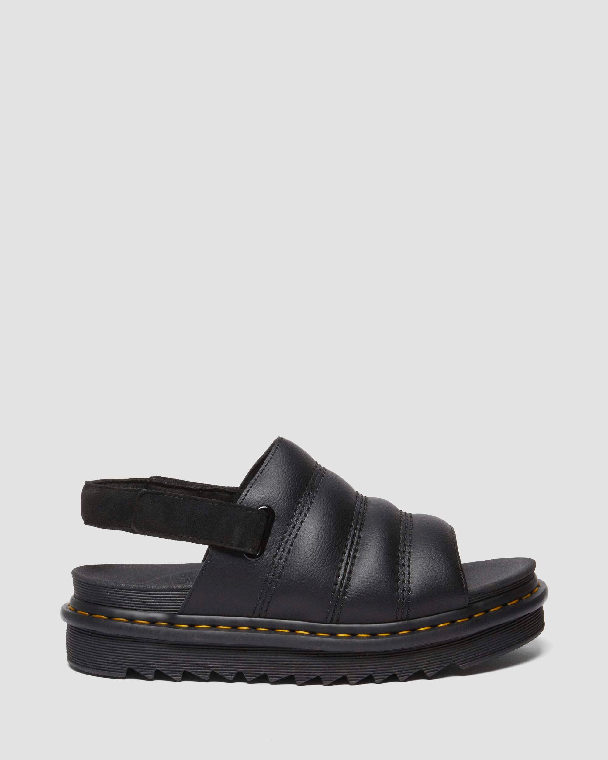 Kole Athena leather strap sandals in BLACK