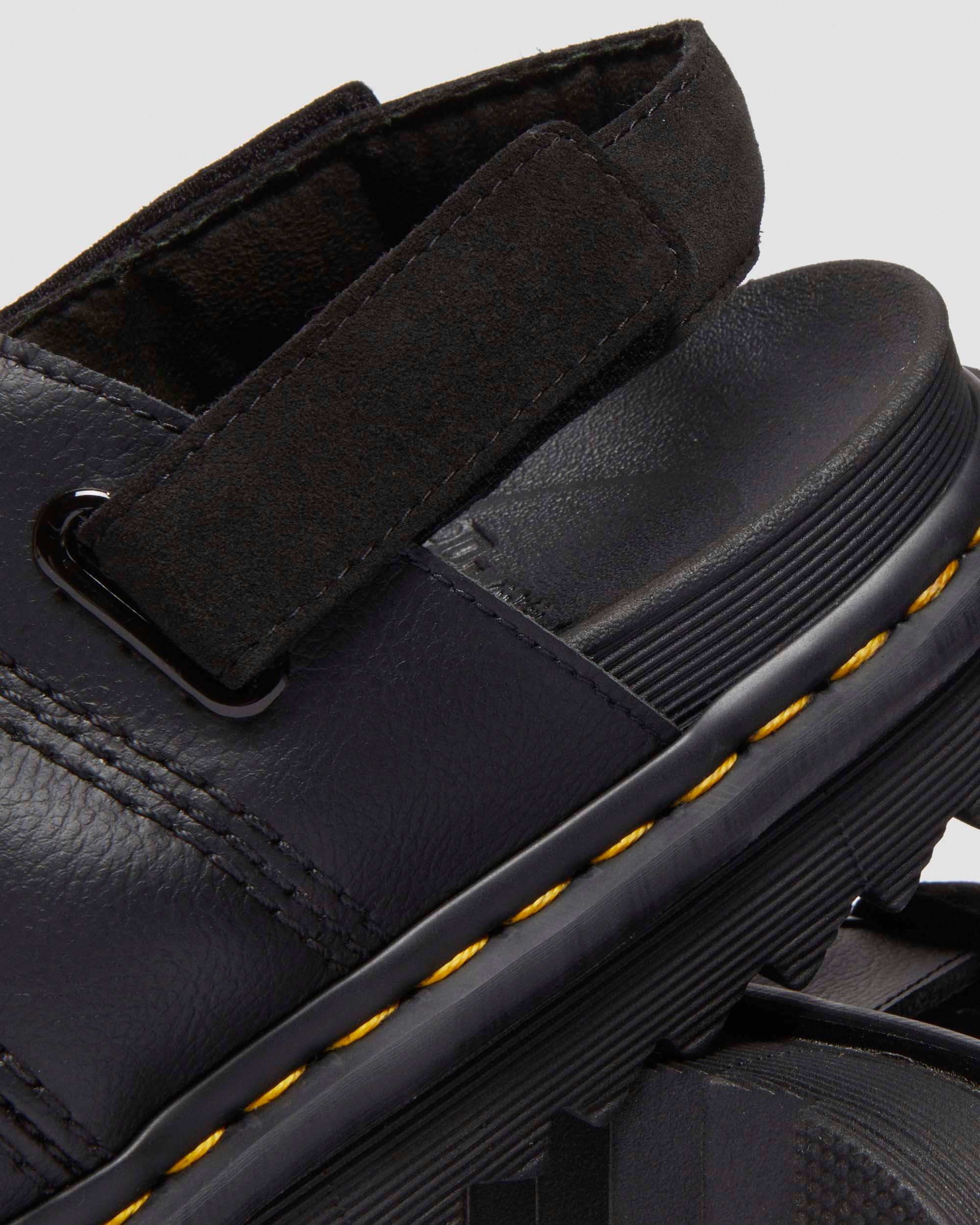 Kole Athena leather strap sandals in BLACK