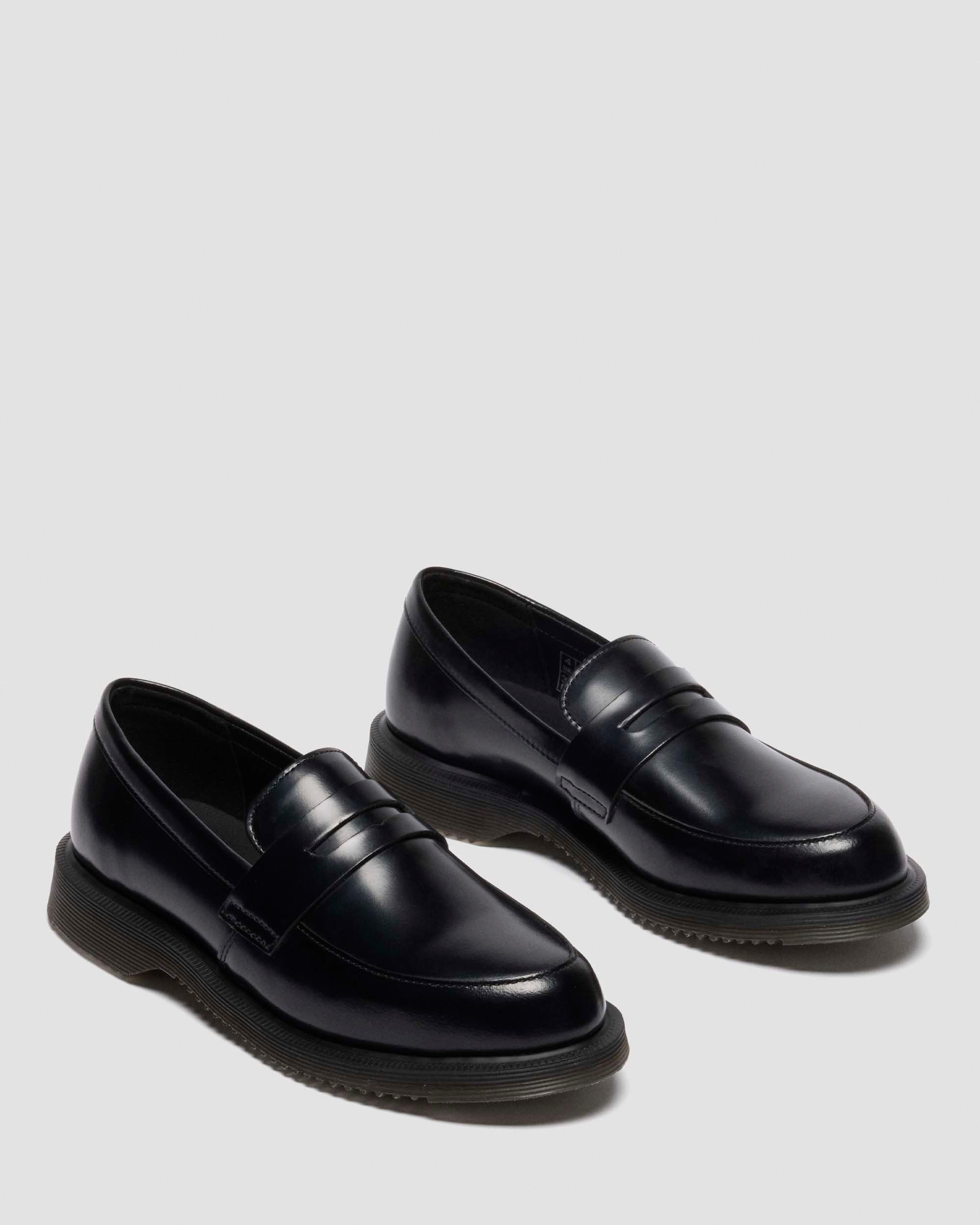 Temara Glattleder Loafer in Schwarz