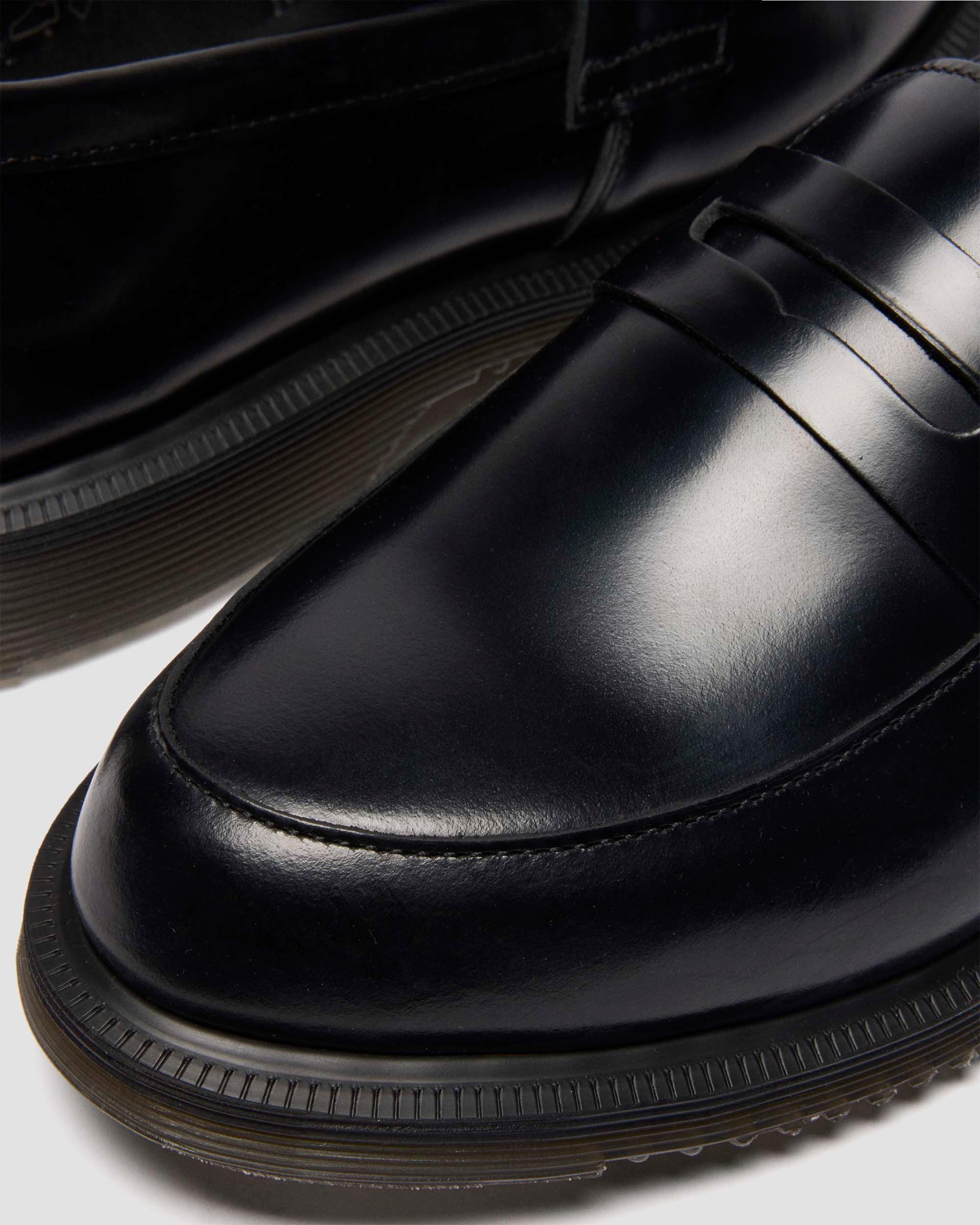 Dr. Martens Temara Polished Smooth Leather Loafers In Black