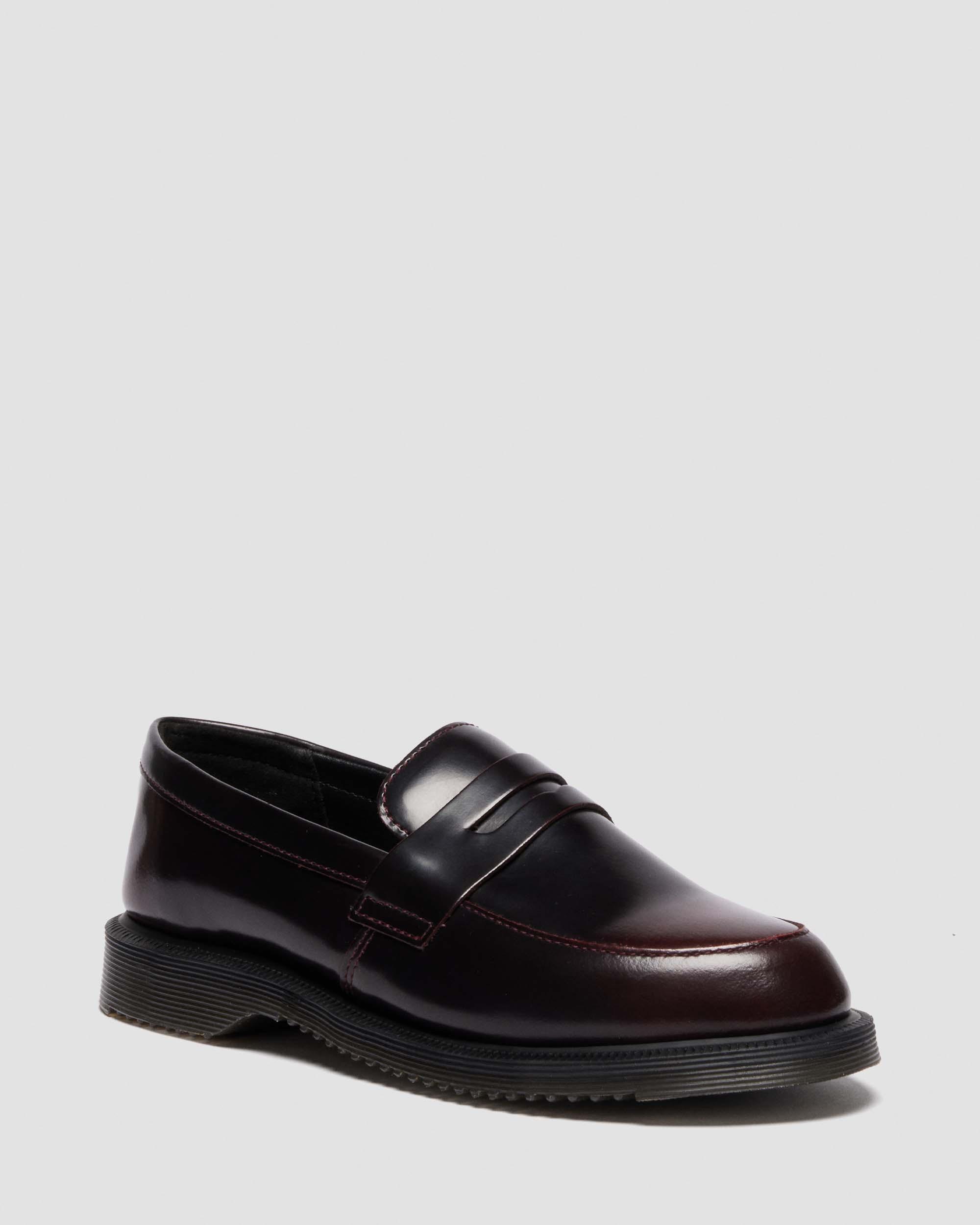 Penton Brogue Emboss Leather Loafers in Black | Dr. Martens