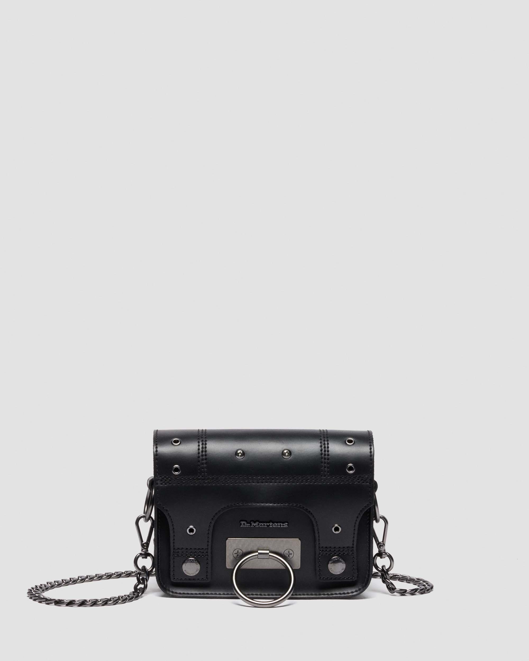 Dr. Martens' 7 Inch Kiev Leather Hardware Satchel In Black