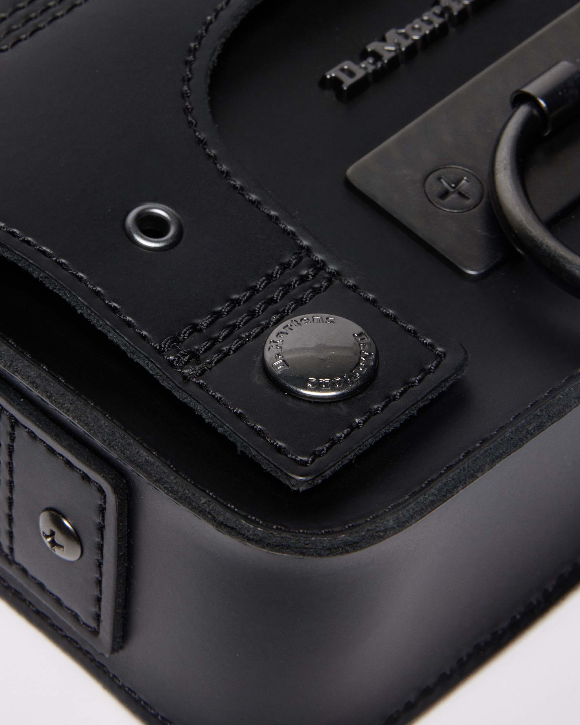 Dr. Martens' 7 Inch Kiev Leather Hardware Satchel In Black