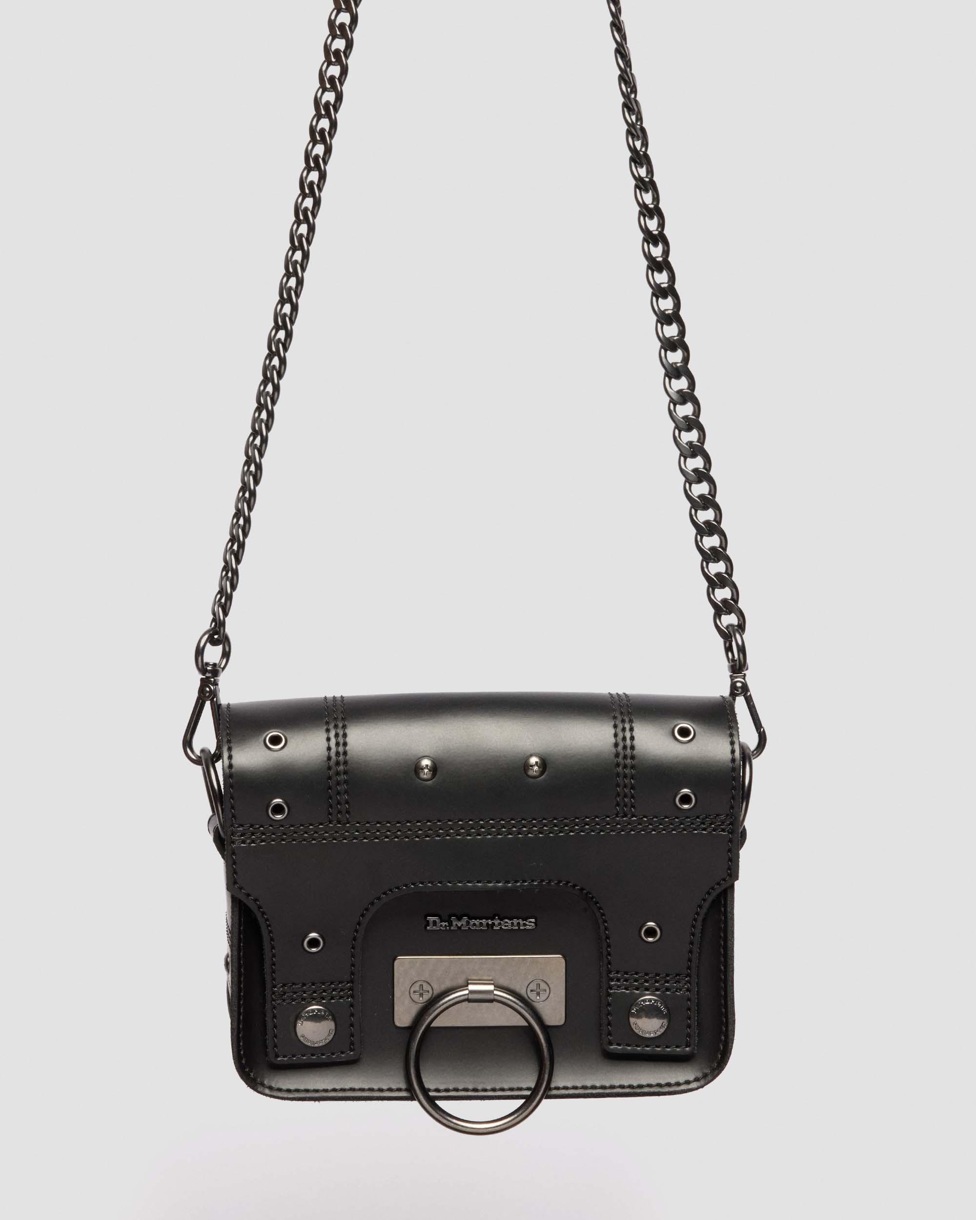Dr. Martens' 7 Inch Kiev Leather Hardware Satchel In Black