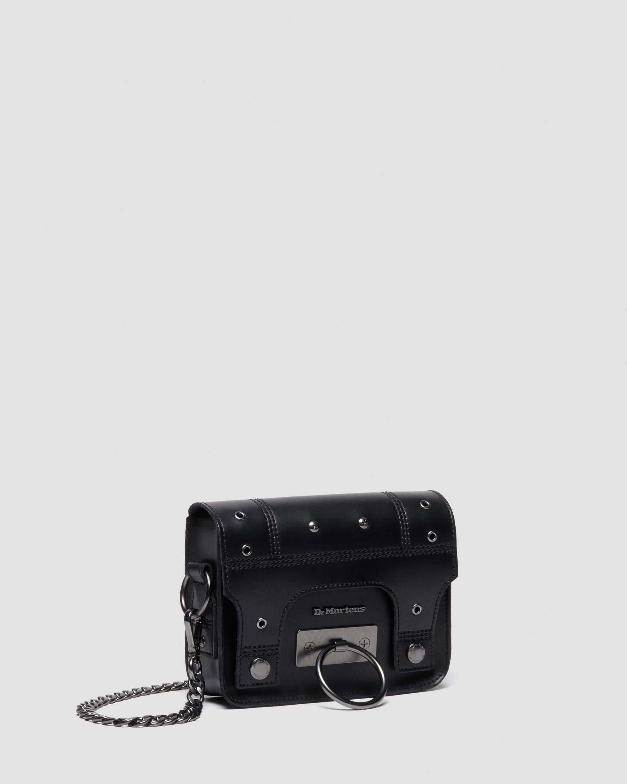 7 Inch Kiev Leather Hardware Satchel in BLACK | Dr. Martens™