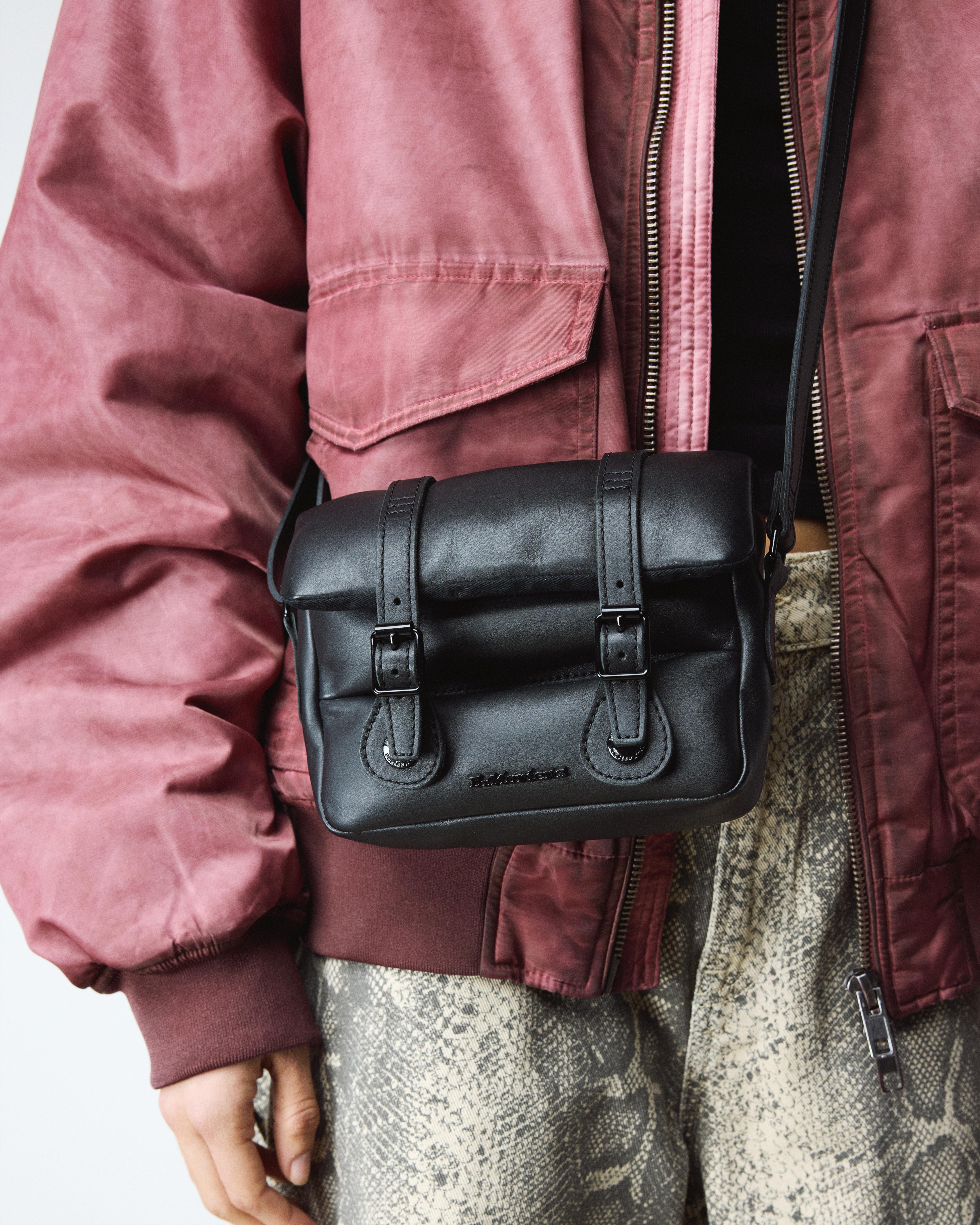7 Inch Padded Leather Satchel in BLACK | Dr. Martens™