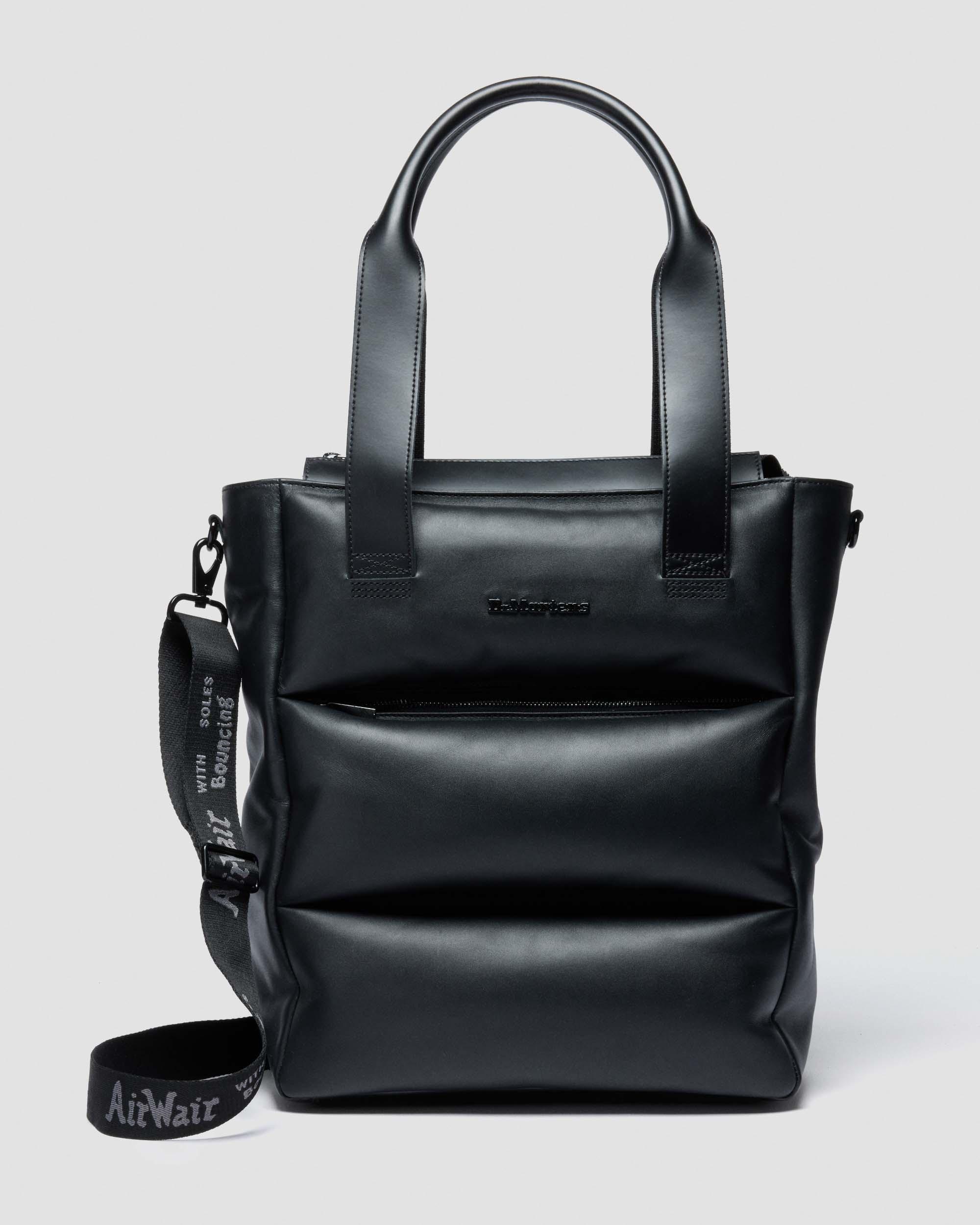 Leder Tote Bag in Schwarz