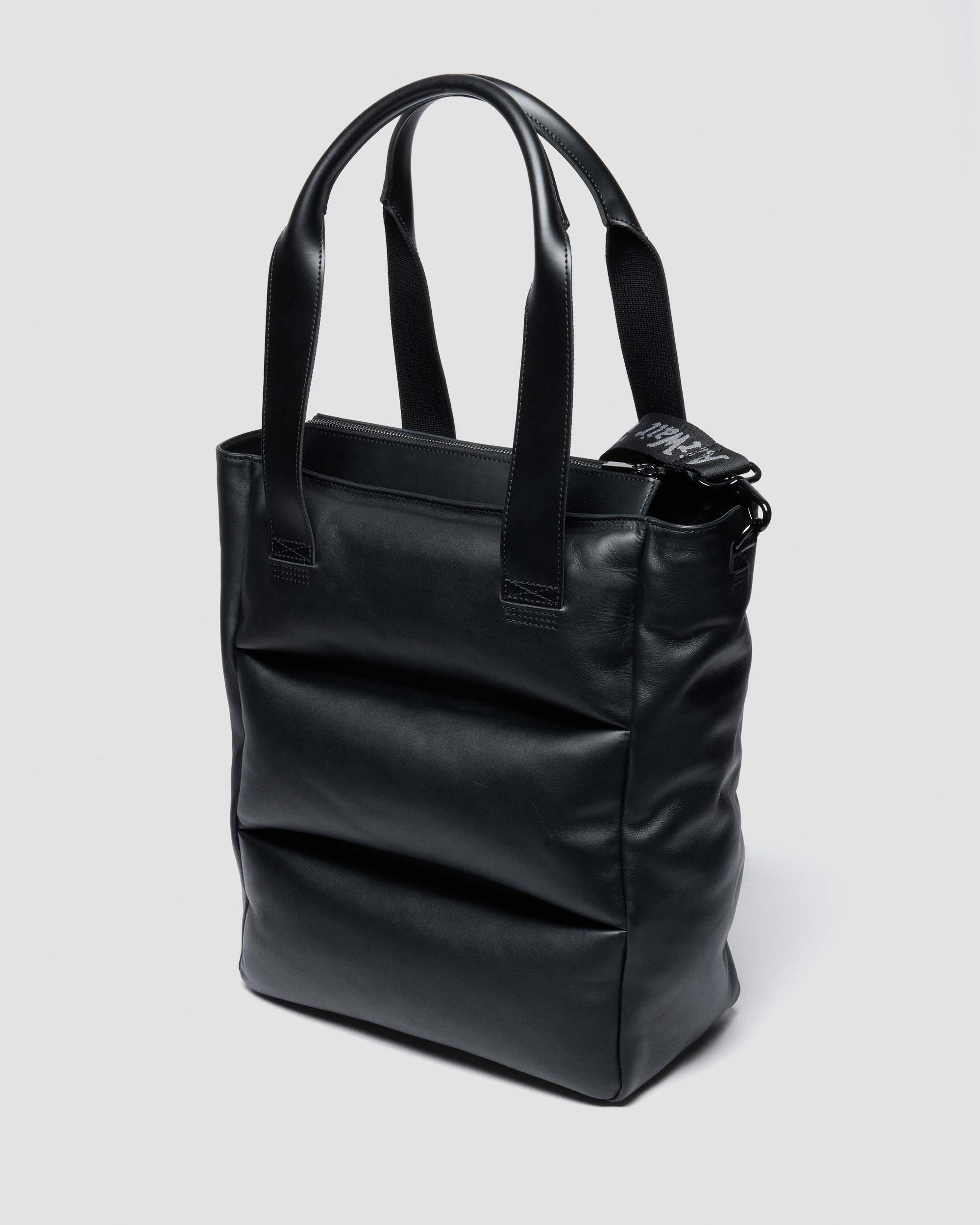 Leder Tote Bag in Schwarz