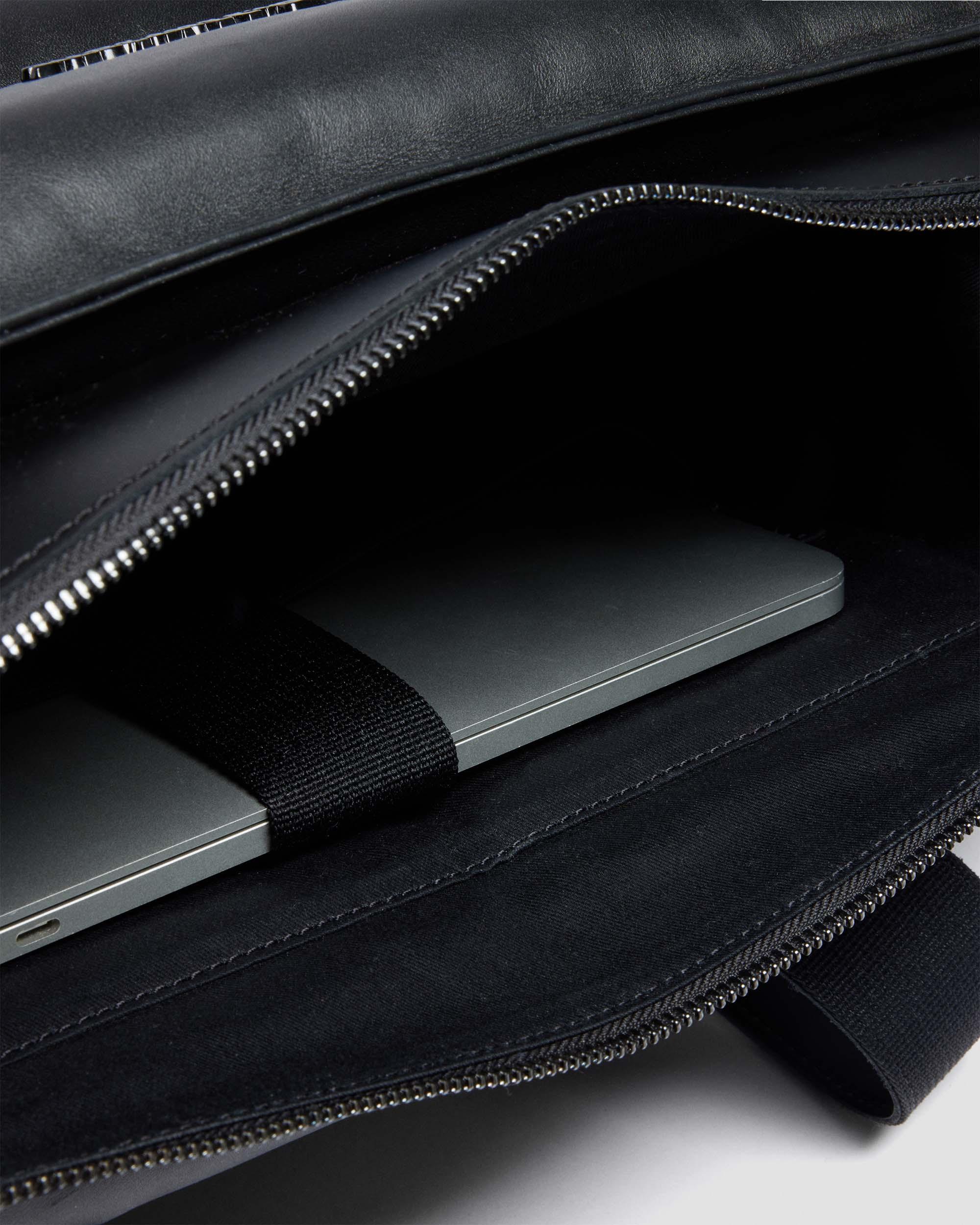 Leder Tote Bag in Schwarz