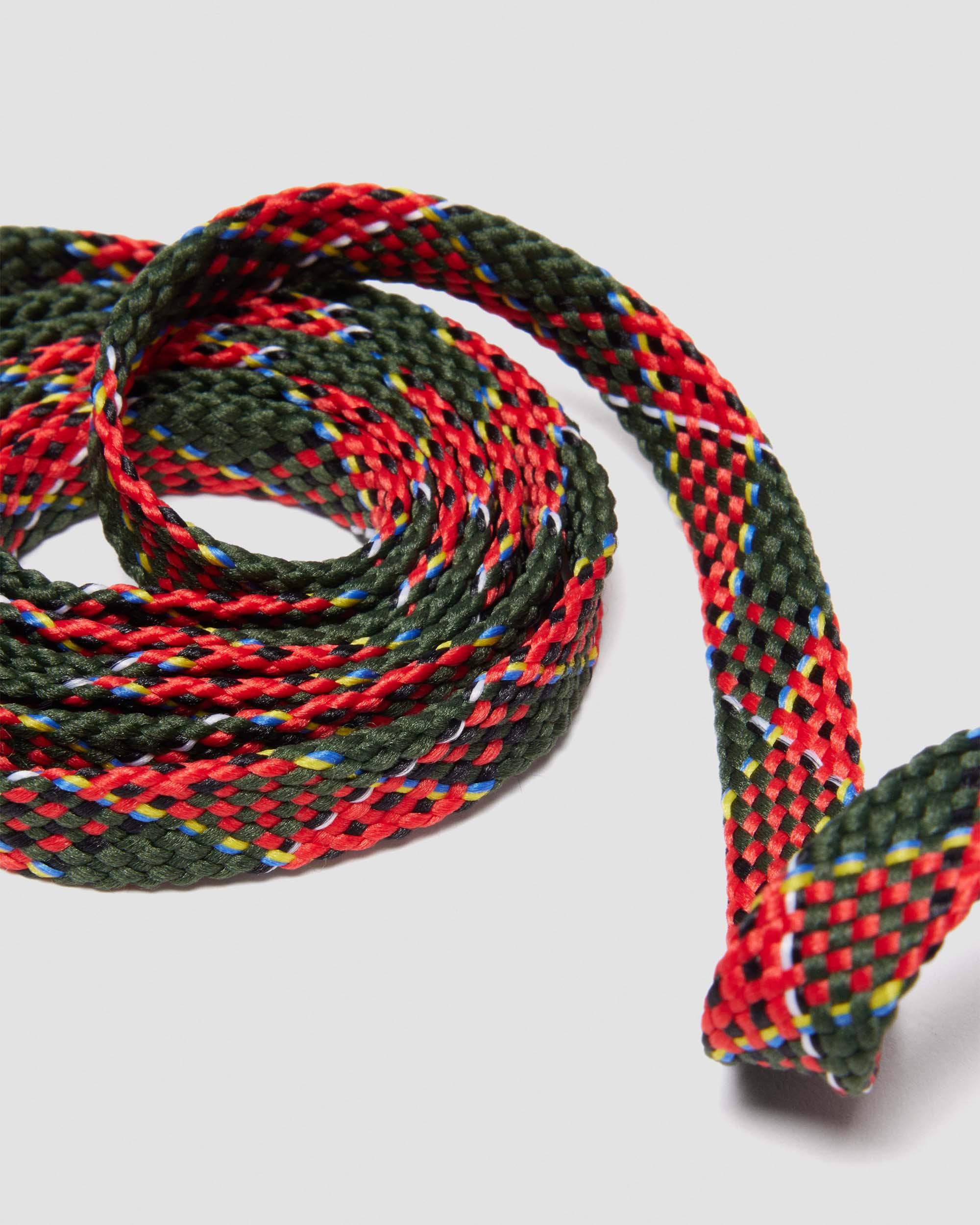 140CM TARTAN SHOE LACES (8-10 EYE) in BLACK MULTI