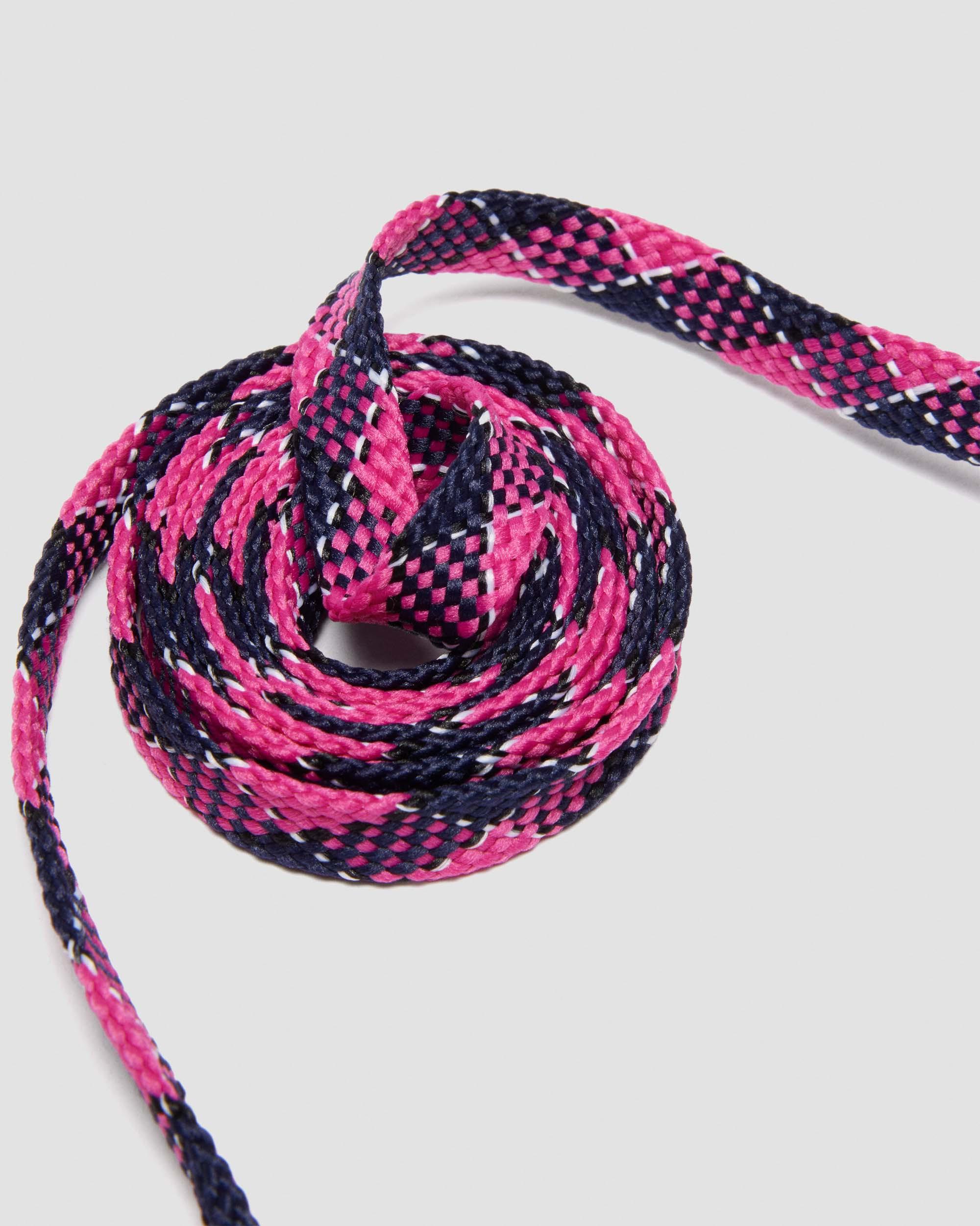 LACETS TARTAN 140 CM (8-10 ŒILLETS) in Rose Multi