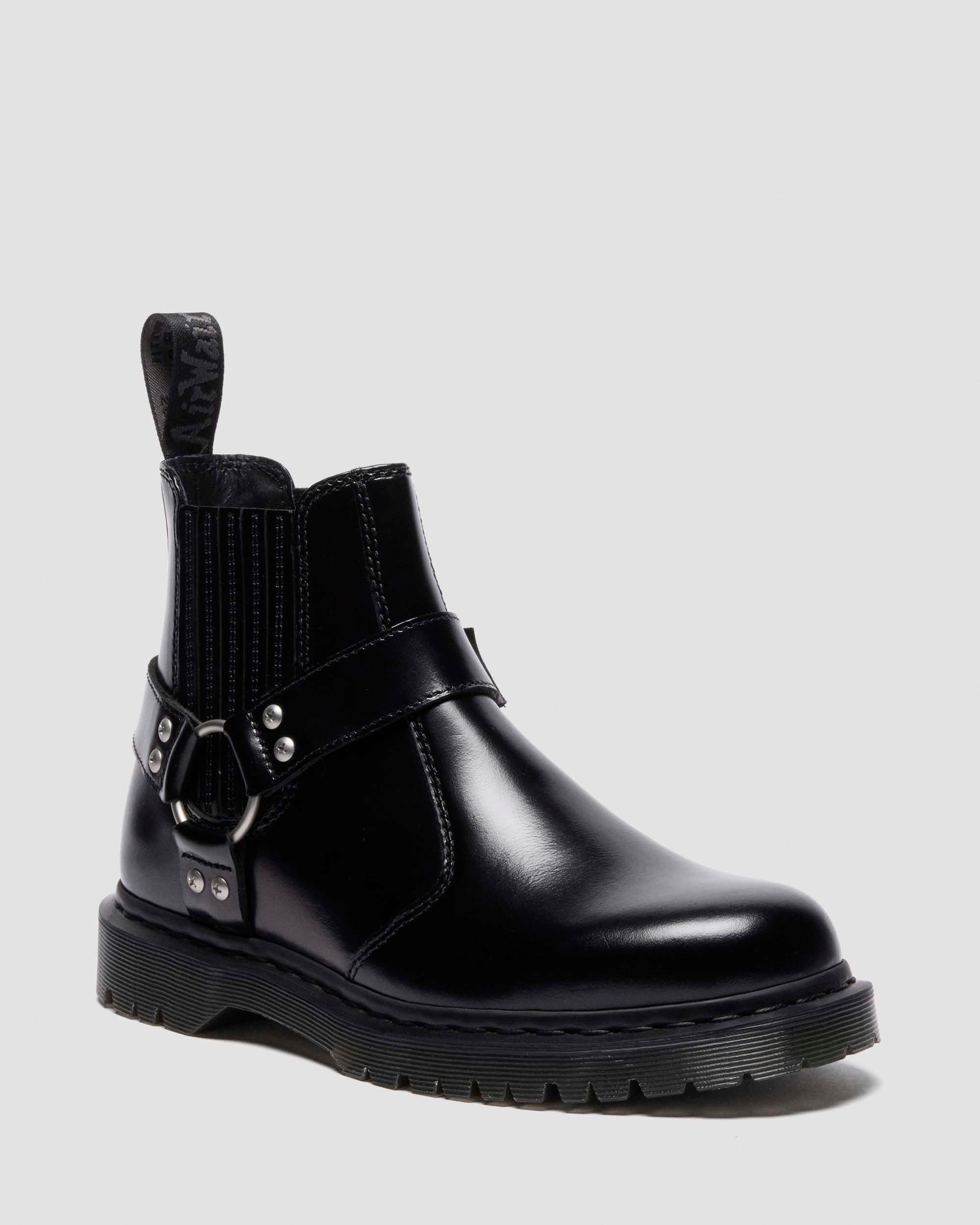 Dr. Martens' 2976 Harness Analaine Leather Chelsea Boots In Black