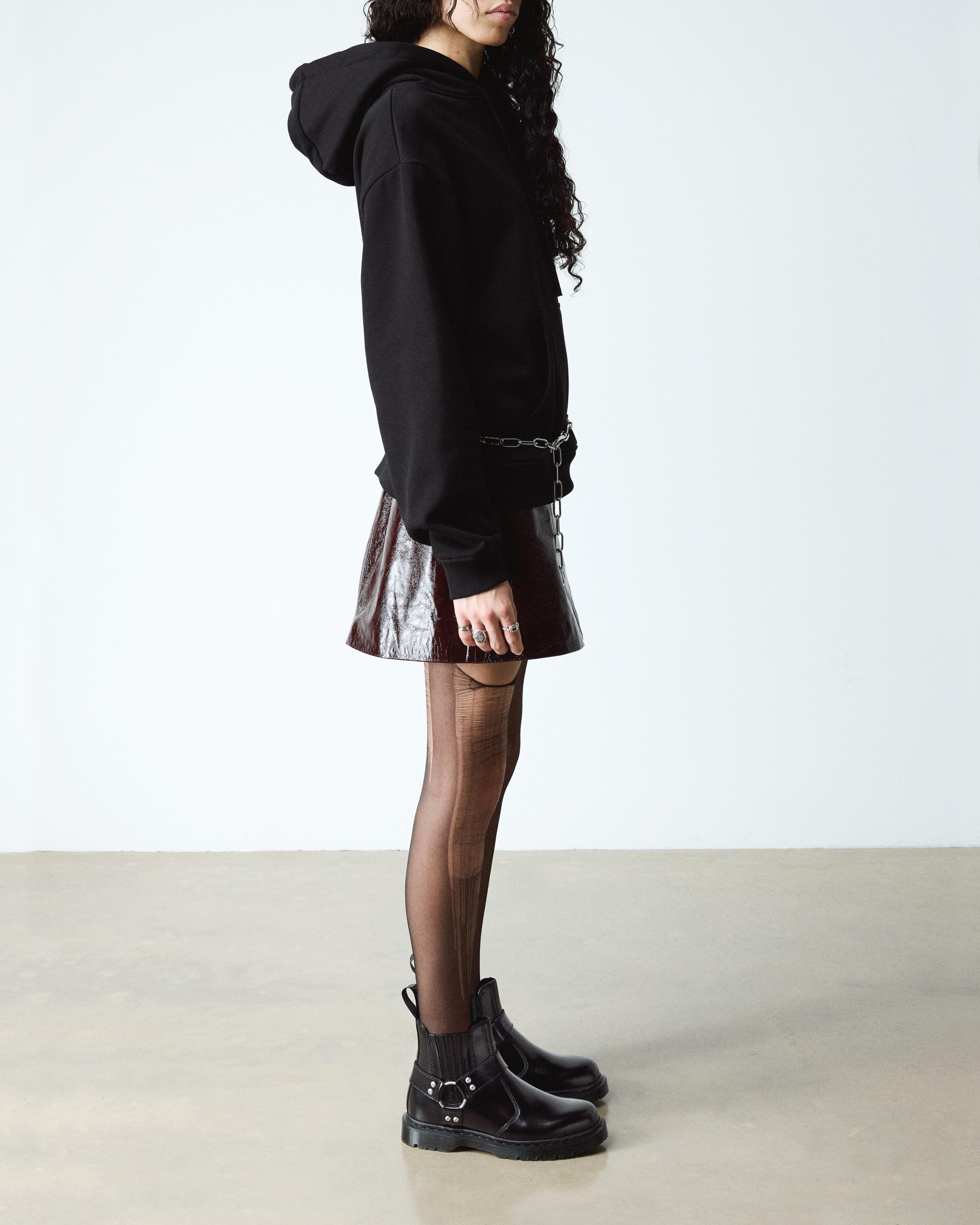 2976 HARNESS ANALINE LEREN CHELSEA BOOTS in Zwart