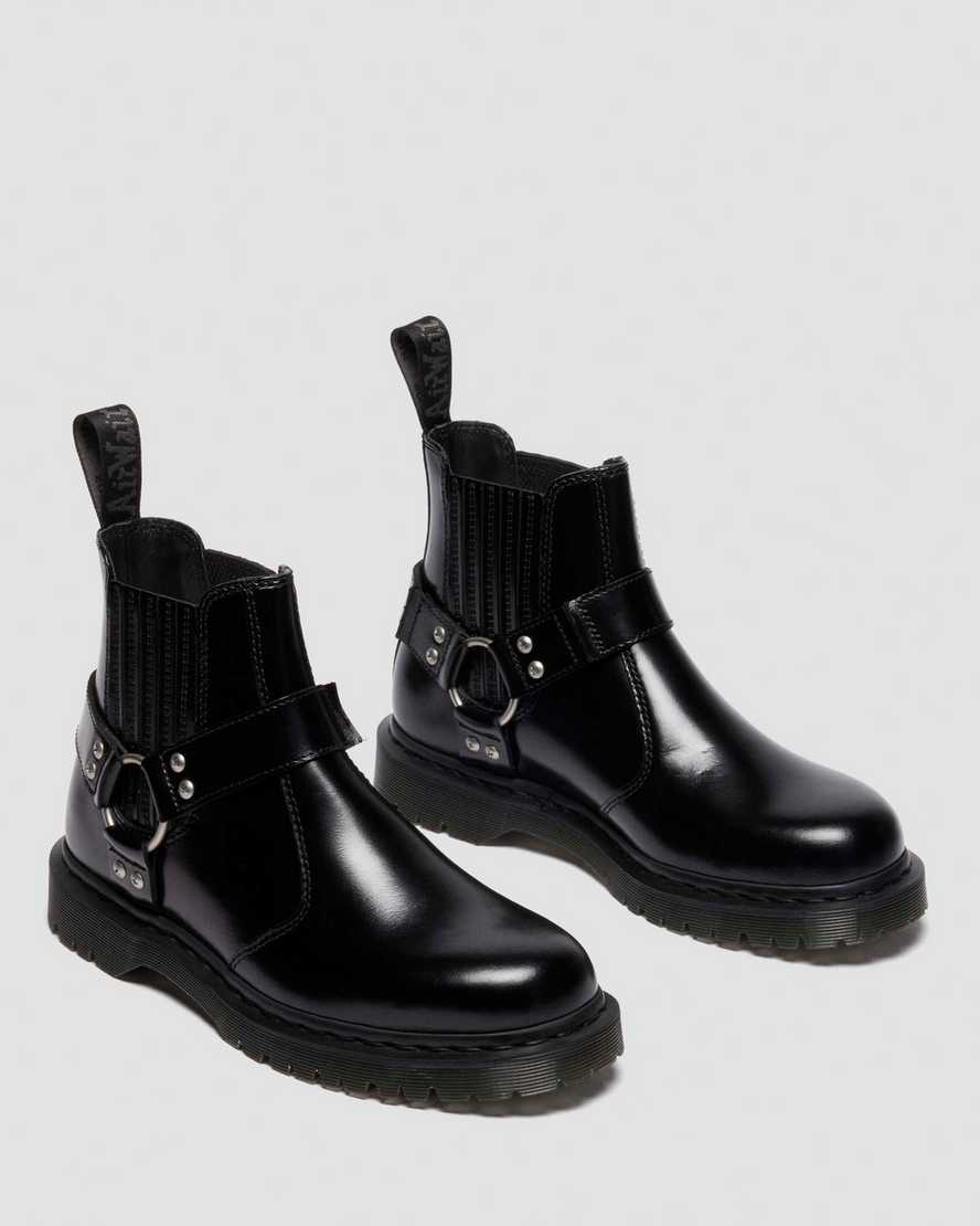 Dr. Martens' 2976 Harness Analaine Leather Chelsea Boots In Black