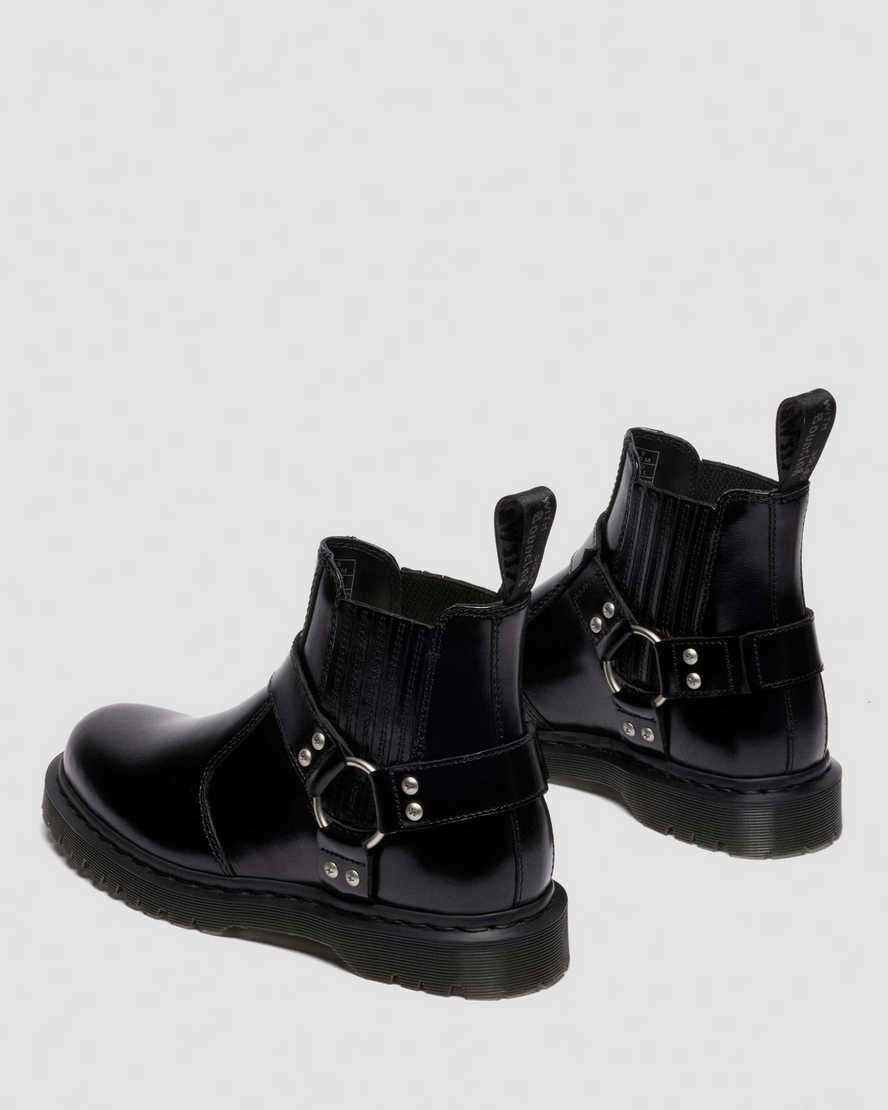 Dr. Martens' 2976 Harness Analaine Leather Chelsea Boots In Black