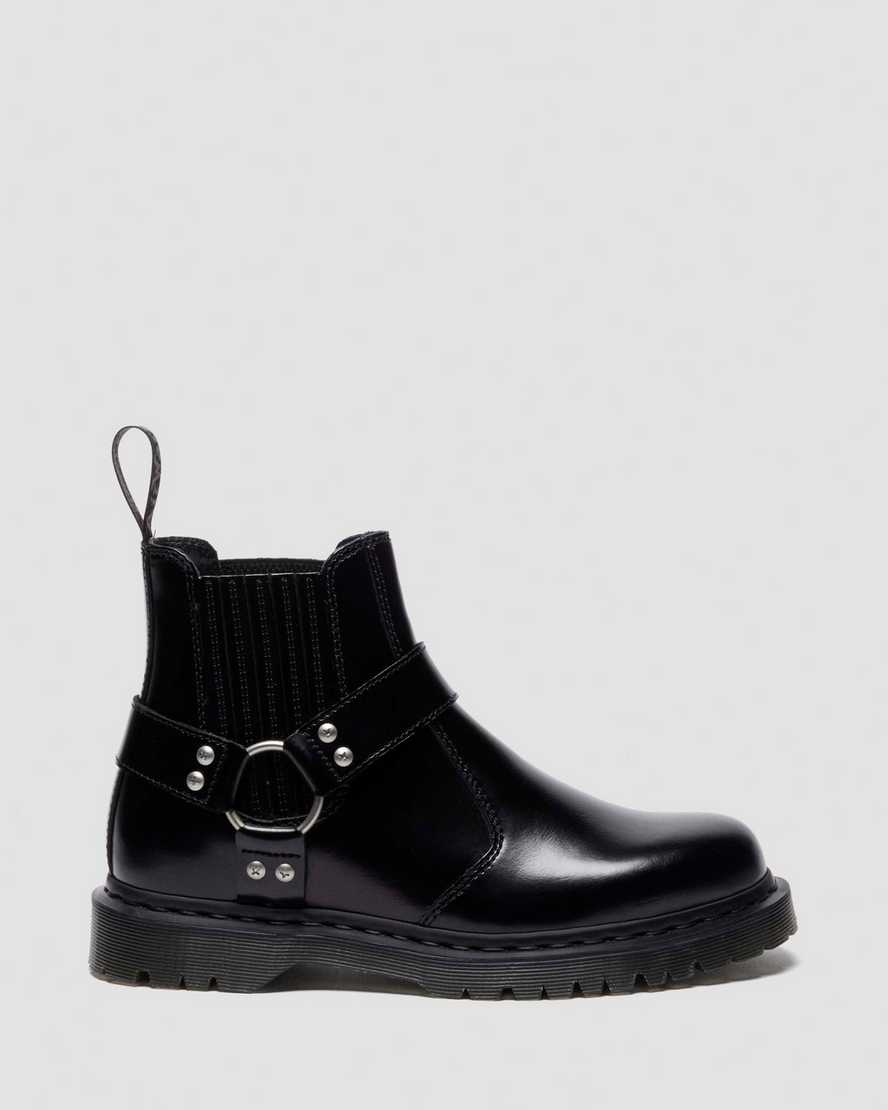 Dr. Martens' 2976 Harness Analaine Leather Chelsea Boots In Black