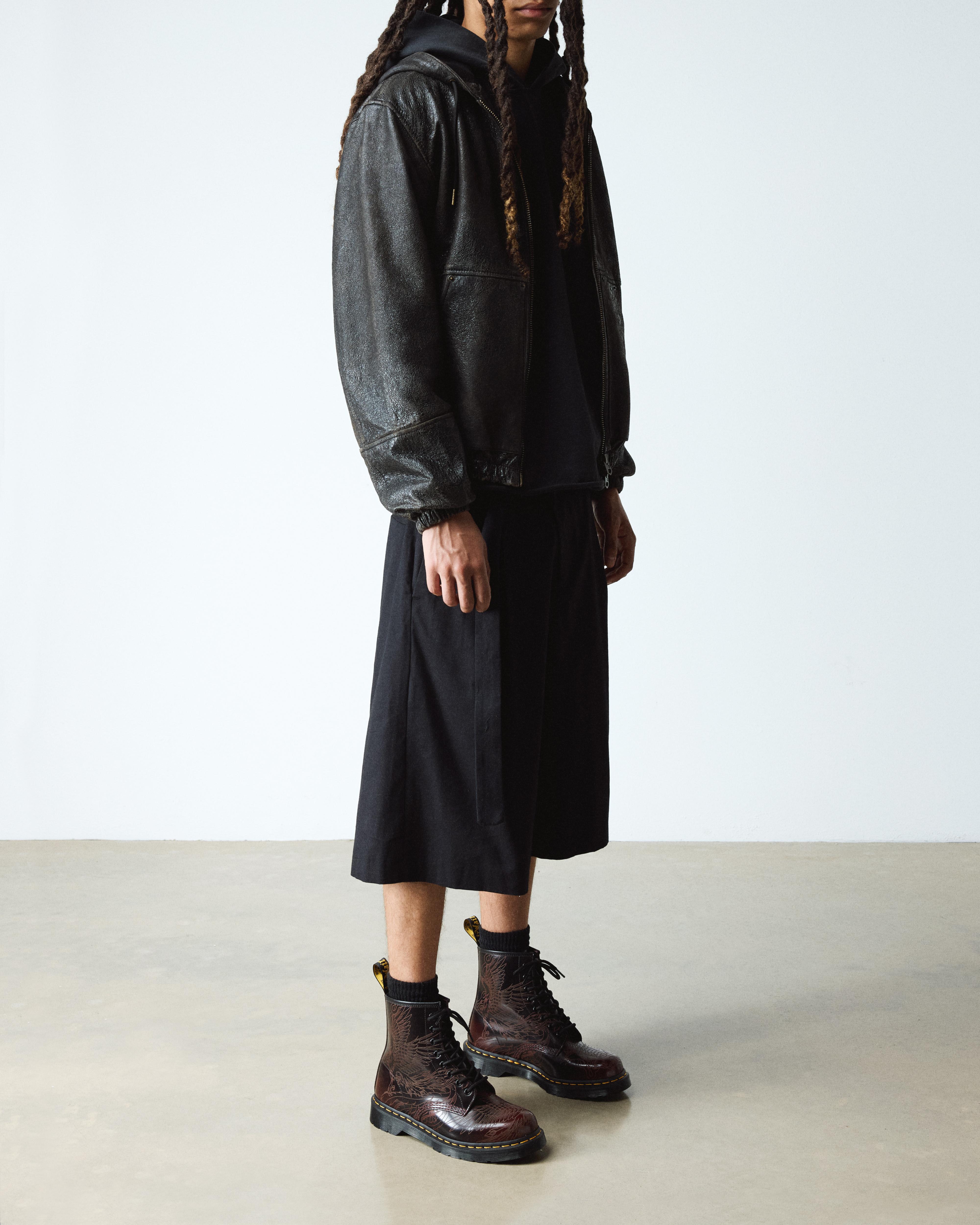 1460 Phoenix Arcadia Rub Off Leather Boots in Cherry Red