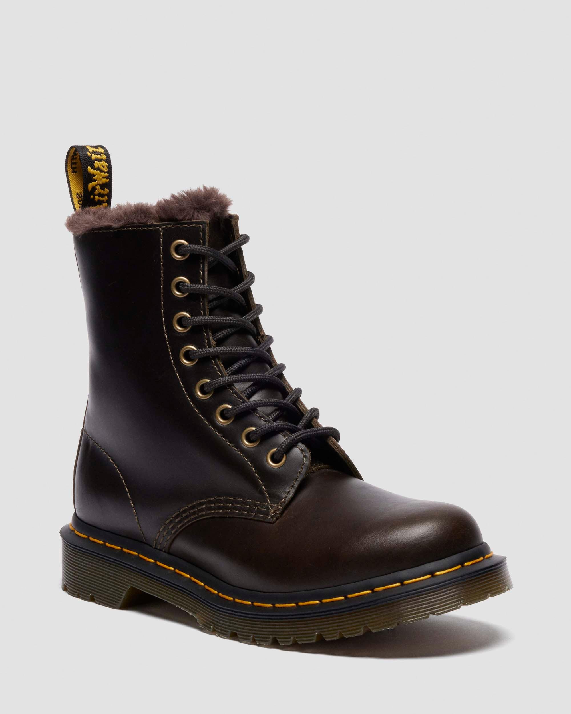 1460 SERENA FAUX FUR LINED LEATHER BOOTS