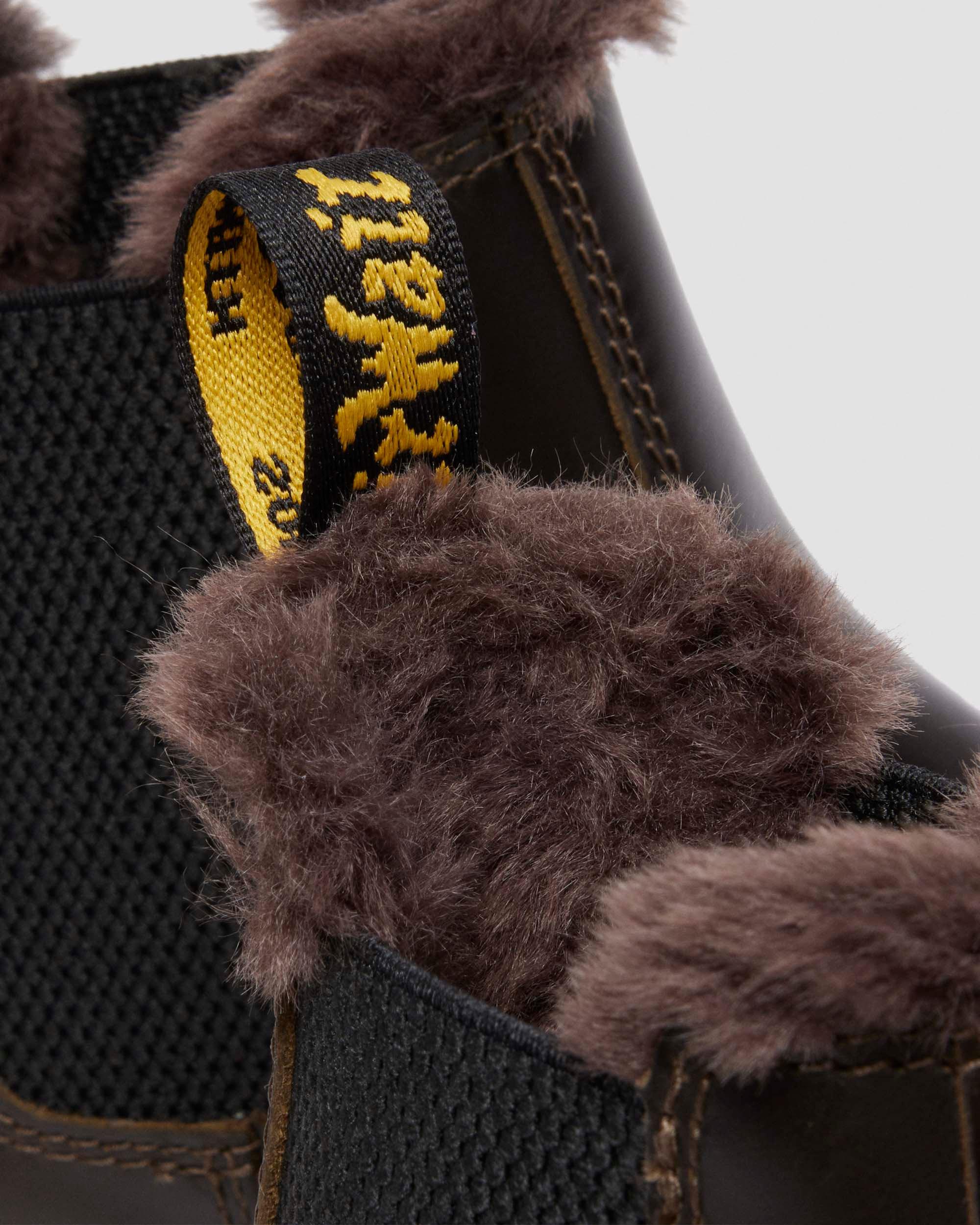 BOTAS CHELSEA 2976 LEONORE DE PIEL CON FORRO SINTÉTICO in Marrón Oscuro