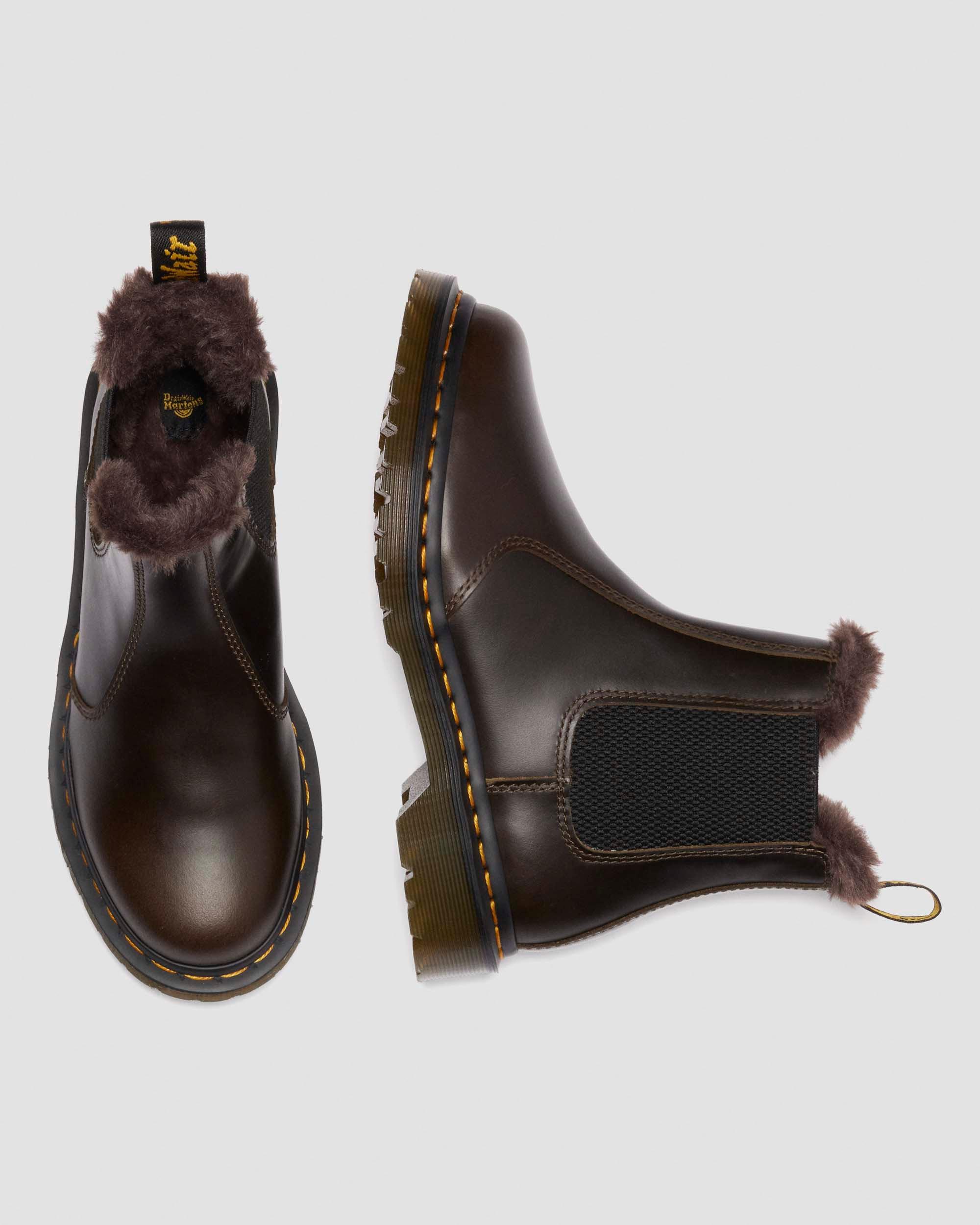 BOTAS CHELSEA 2976 LEONORE DE PIEL CON FORRO SINTÉTICO in Marrón Oscuro