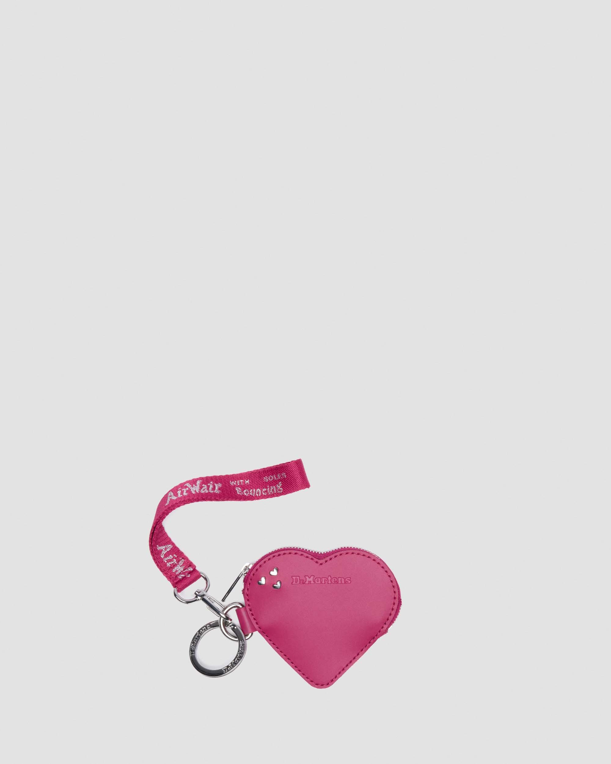 Dr Martens◆海外限定◆レザーハート型キーリング財布 HEART PURSE in Fuchsia Pink | Dr. Martens