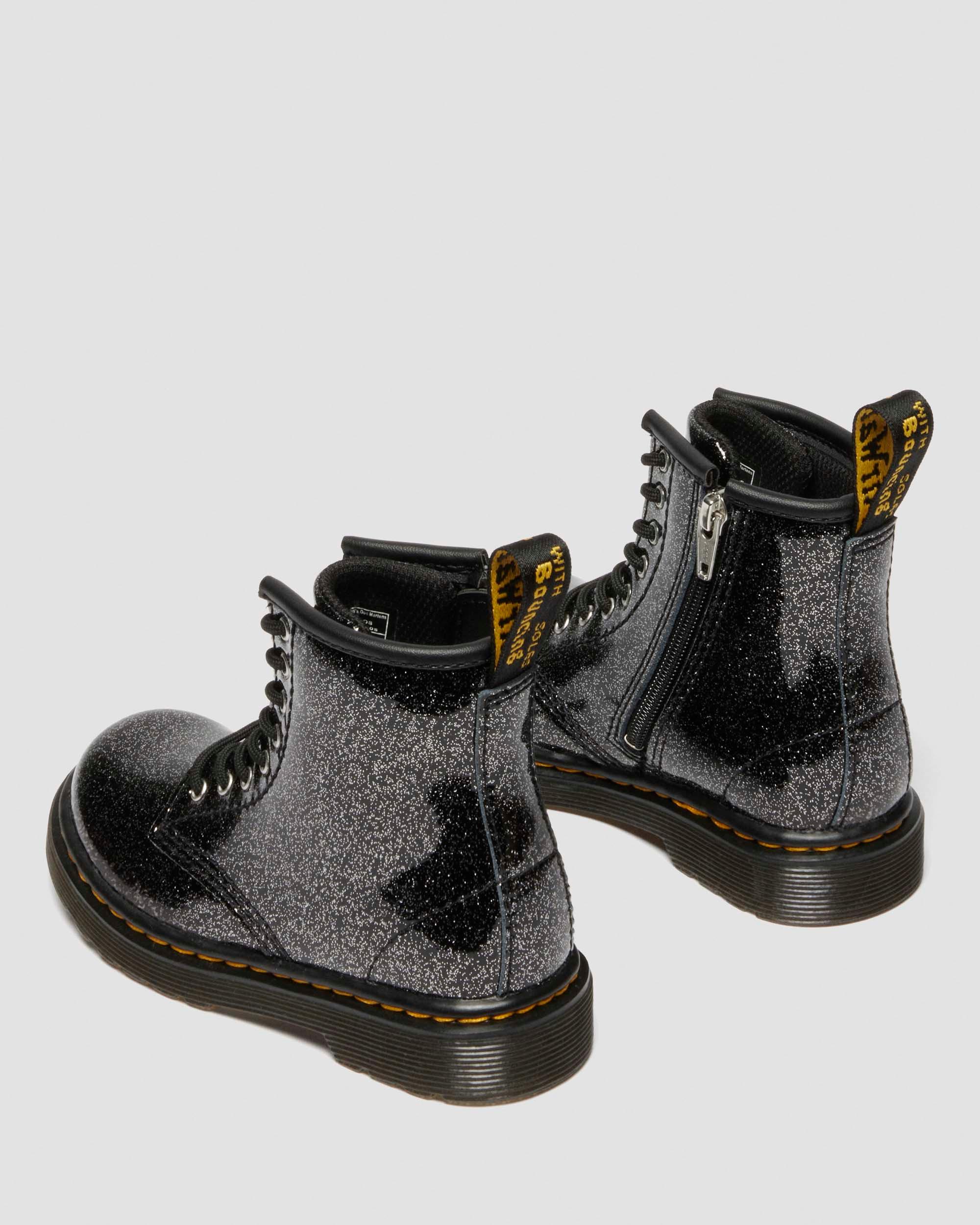 Doc Martens Stiefel Glitzer Schwarz Molly Glitter Plateau Stiefel